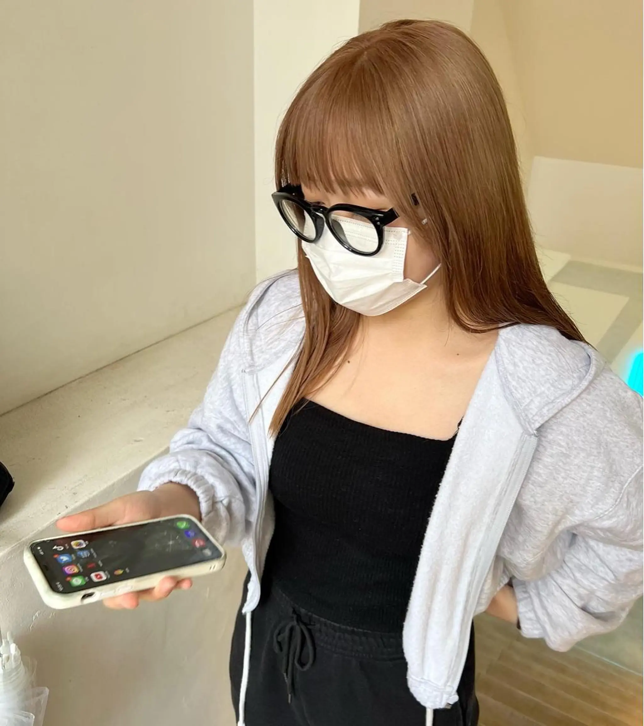 セミロング カラー 顔周りカット/透明感 カラー✂️MEIのヘアスタイル