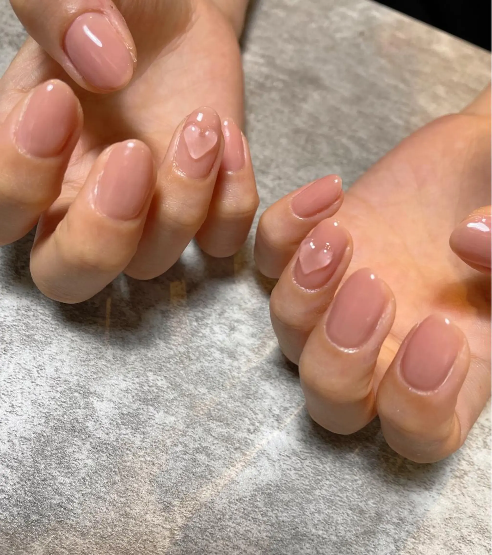 ネイル クリアネイル ハート オフィスネイル ぷっくりネイル シンプルネイル ハンドネイル ma riのネイルデザイン