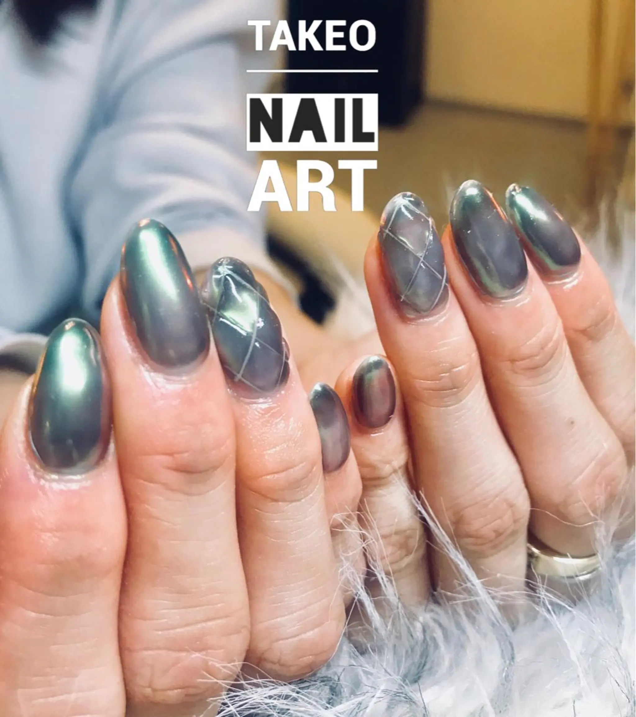 ミディアム ネイル オーロラネイル nail&eye Aoのマツエク・マツパデザイン