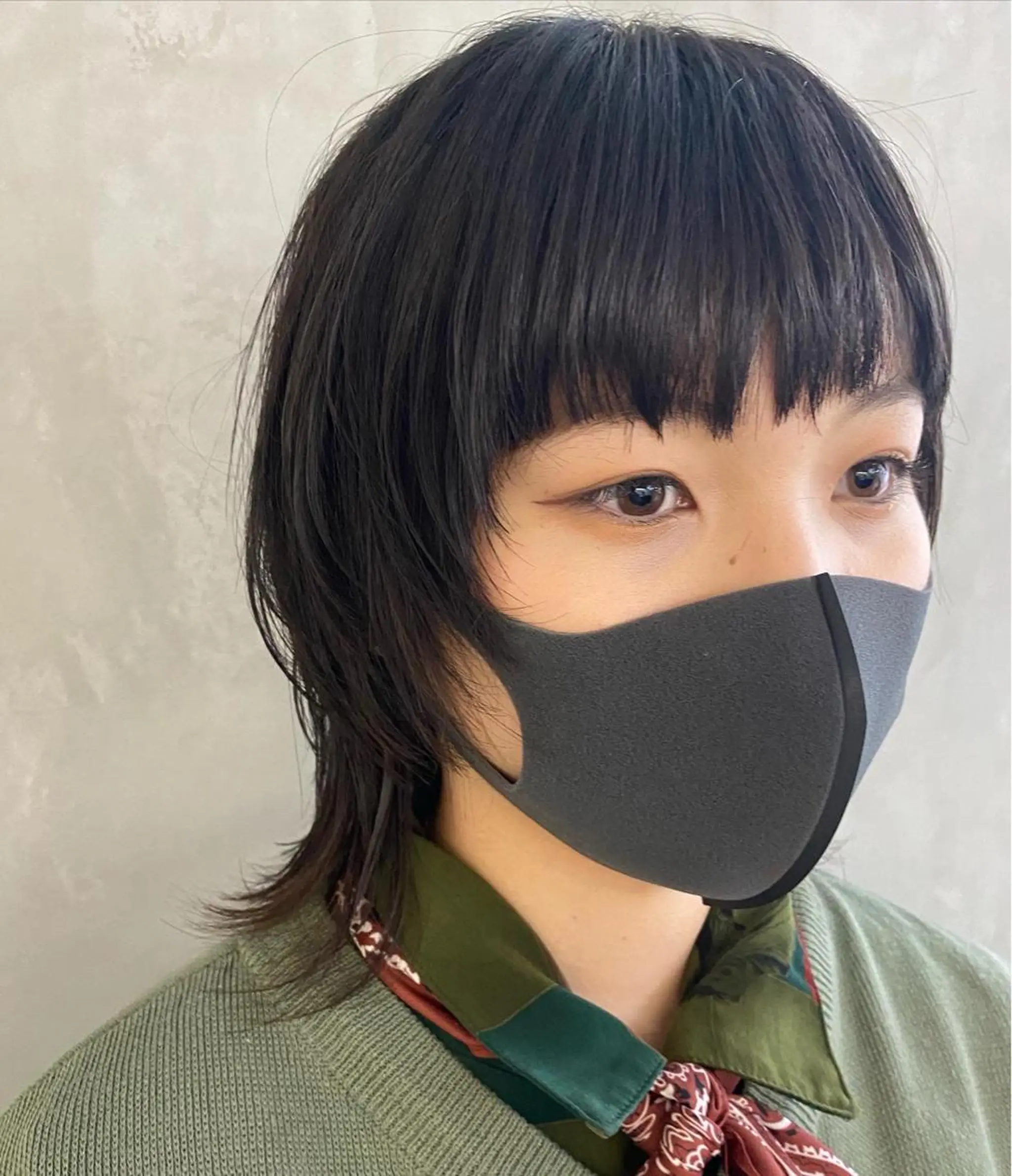 ミディアム カット ヘアカラー 森貴裕/ベージュ/ パーマ/オリーブのヘアスタイル