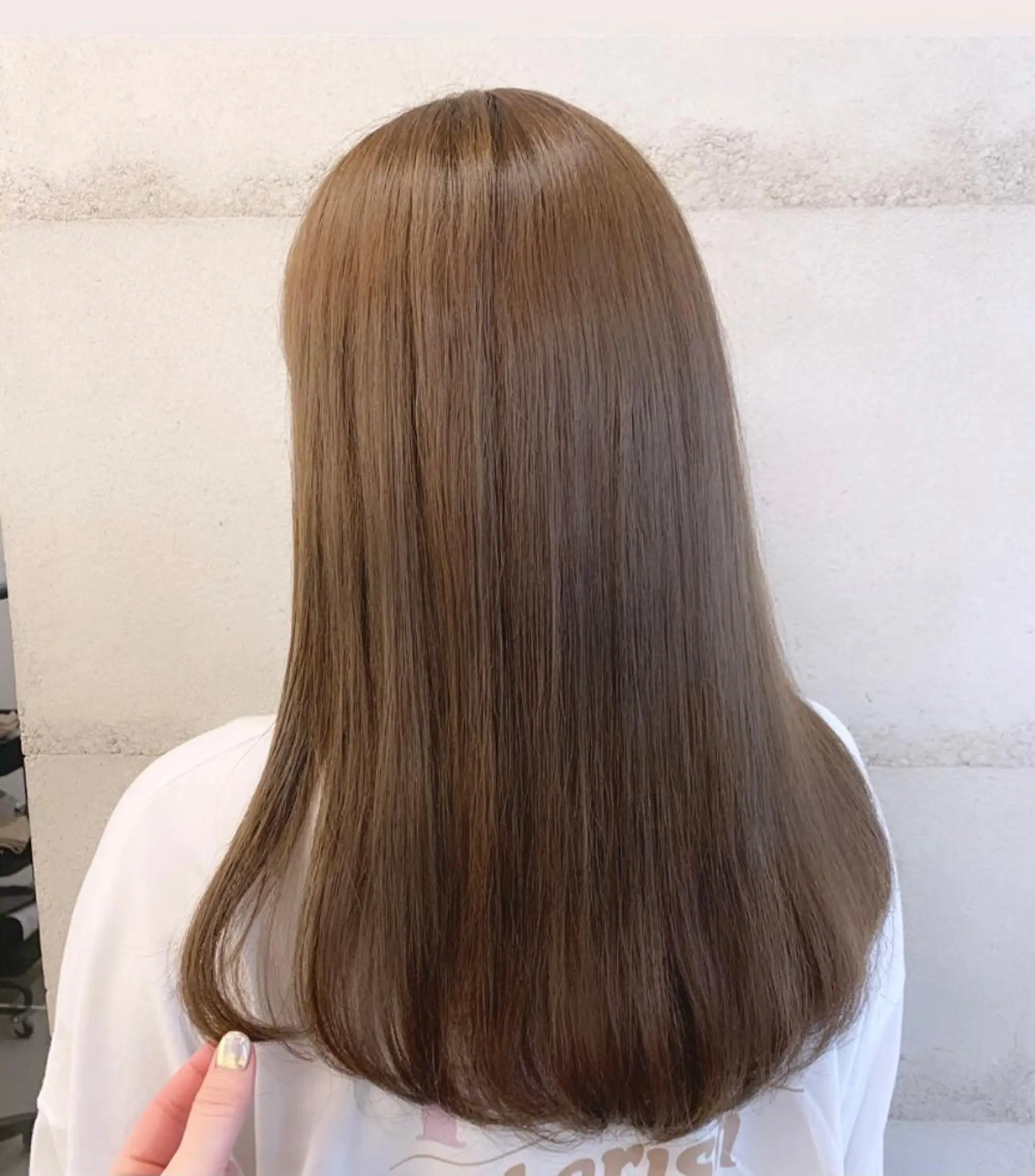 ミディアム カラー 透明感/オリーブ/ グレージュ/YUKAのヘアスタイル