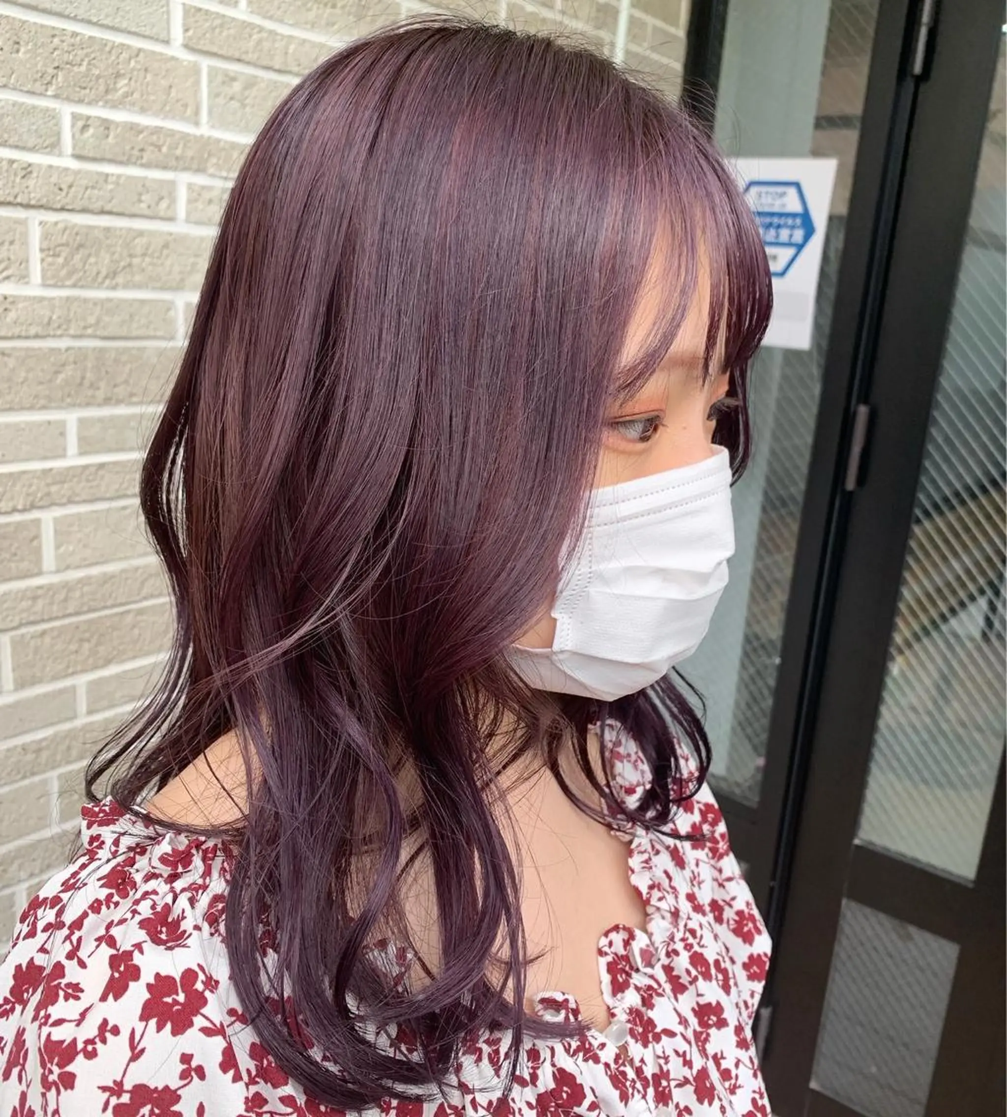 ミディアム パープルカラー ヘアカラー LITTLE _KATOのヘアスタイル