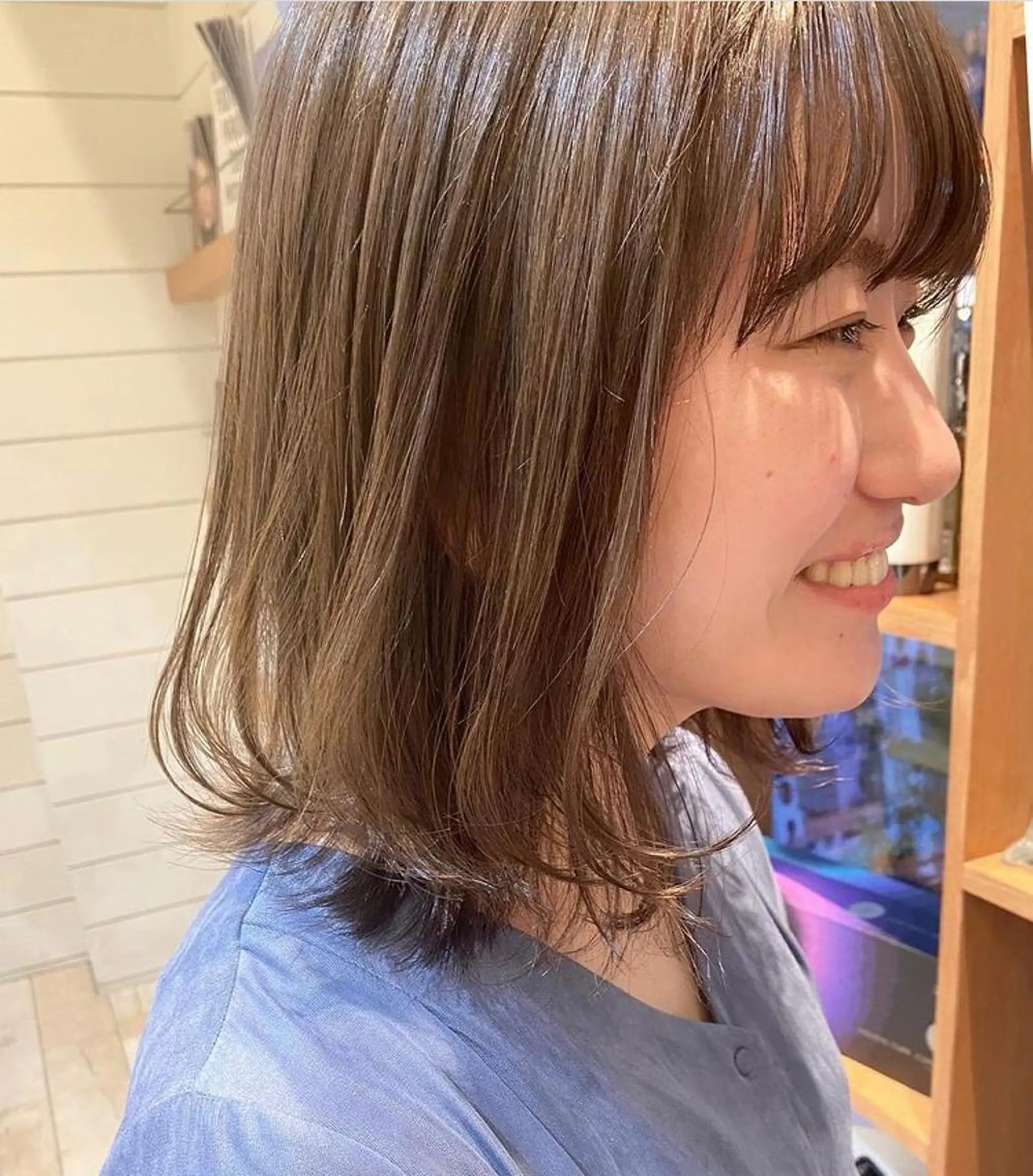 ミディアム カラー 渋谷/韓国風 西原直樹のヘアスタイル