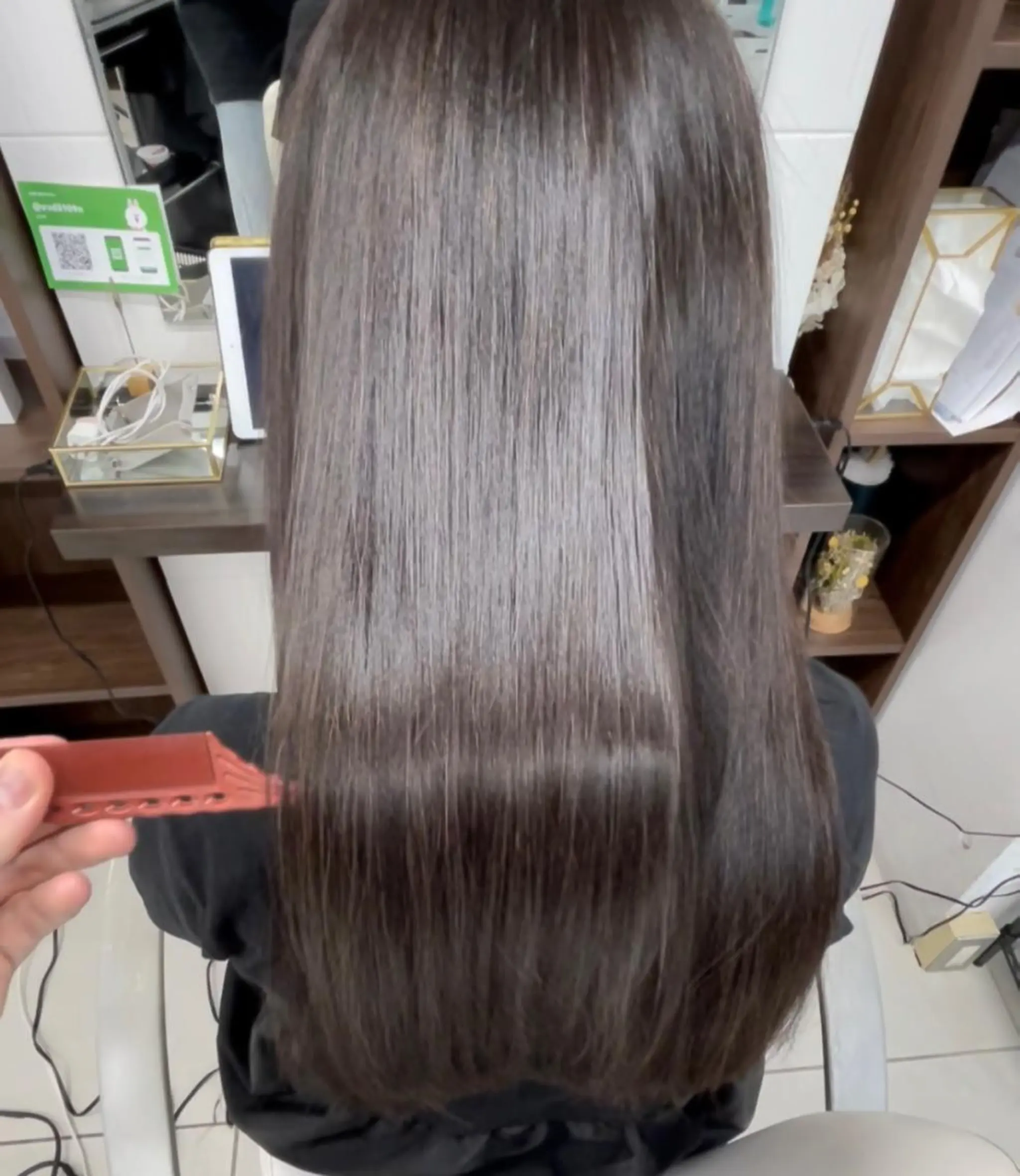 ロング ヘアカラー トリートメント ヘアセット merci JUNKIのヘアスタイル