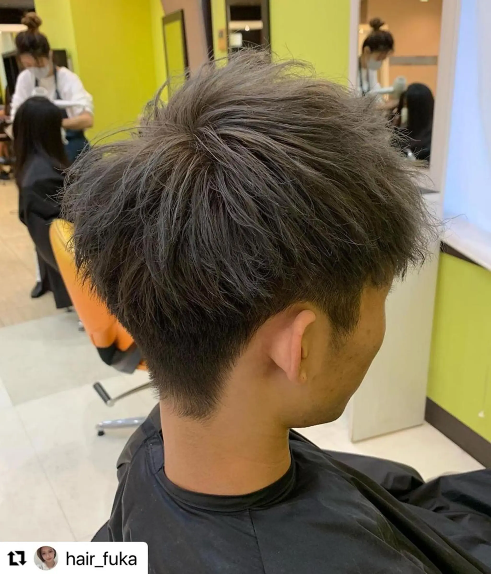 ミディアム カラー メンズ シルバー 🩷Eny terrace🩷のヘアスタイル