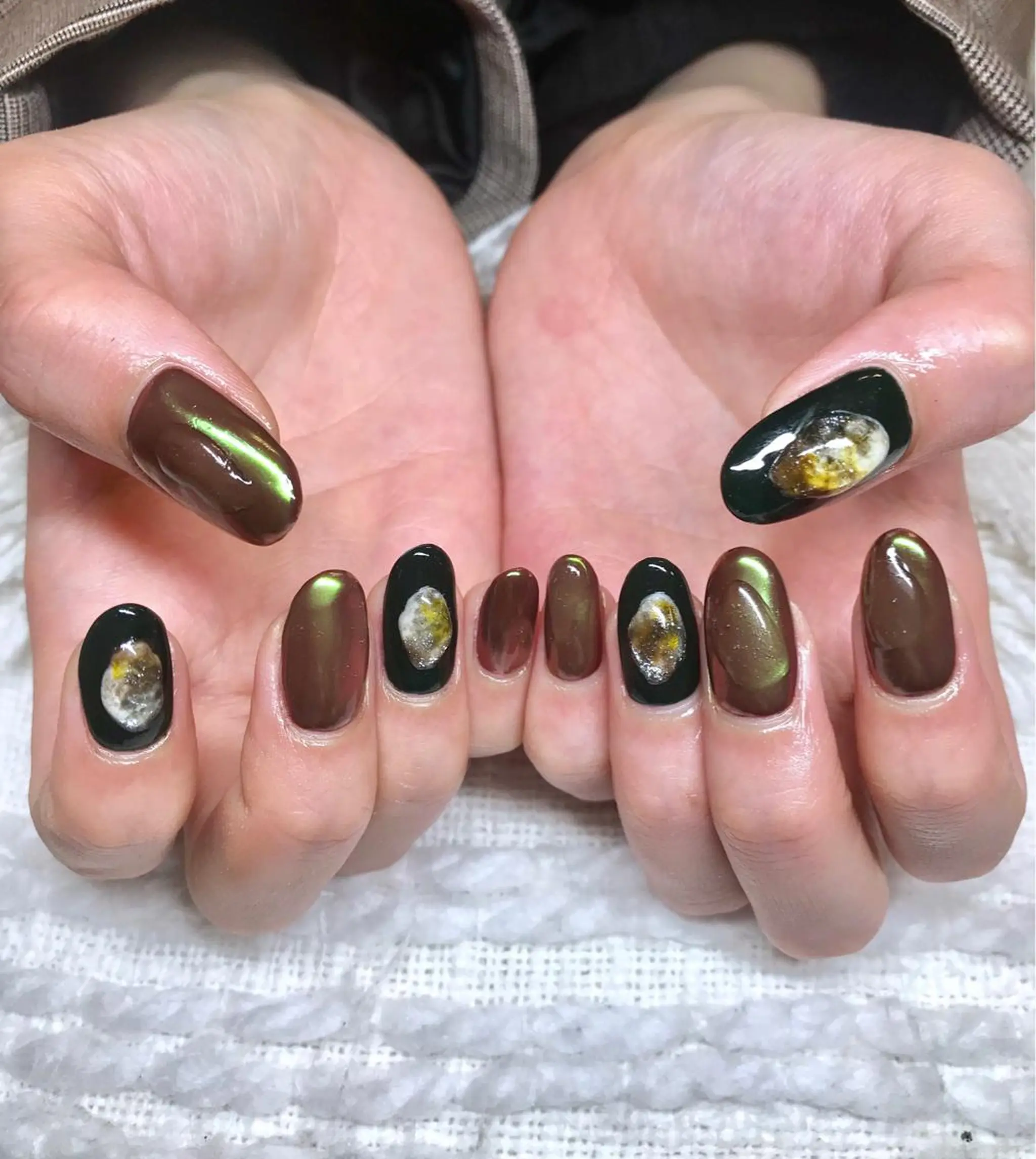 セミロング カラー パーマ ヘアアレンジ ネイル マツエク・マツパ クリアネイル ハンドネイル ハンドケア nail&eye Aoのマツエク・マツパデザイン