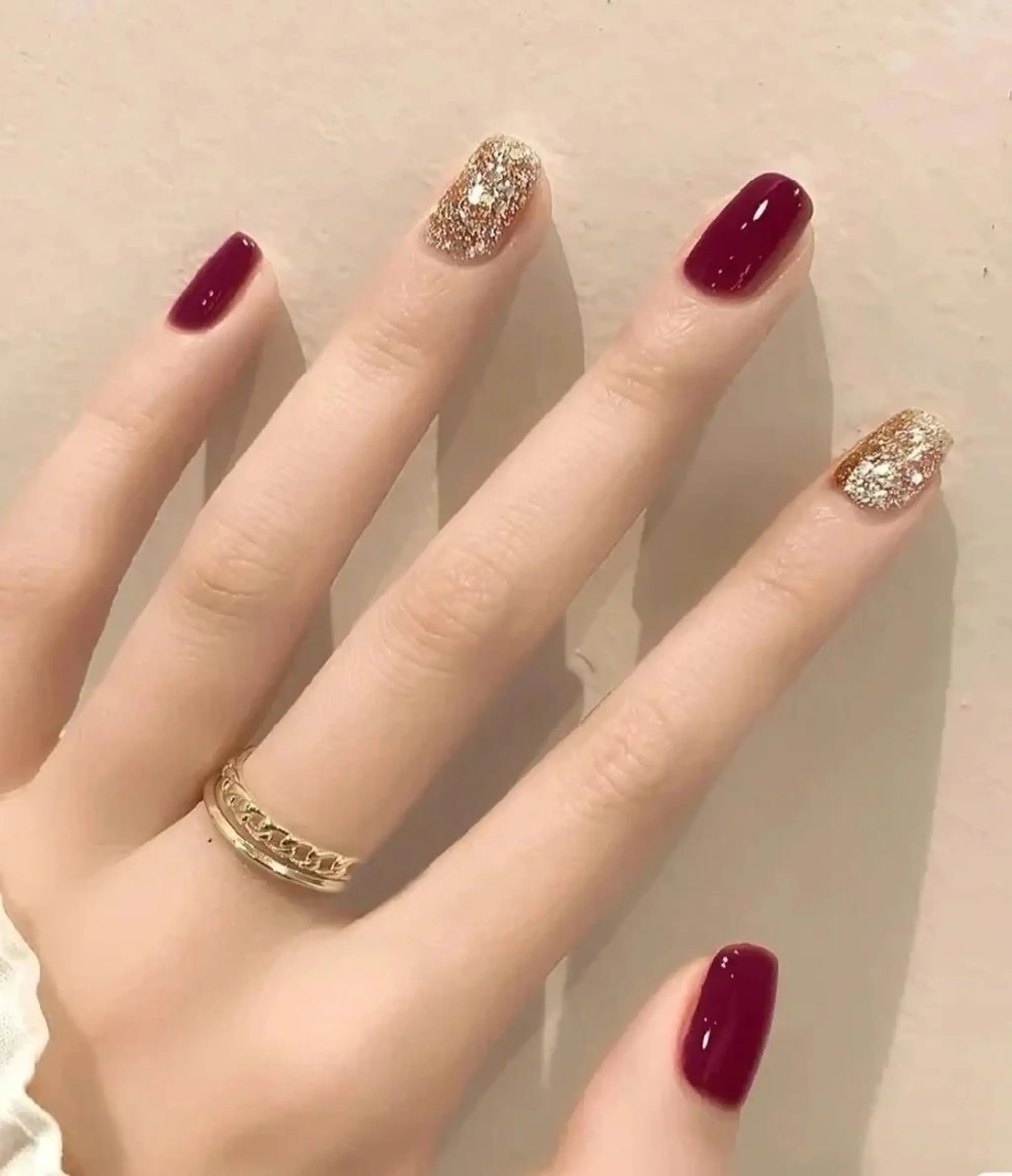 ネイル ハンドネイル ネイリストゆか💅 長さだし、深爪矯正のネイルデザイン