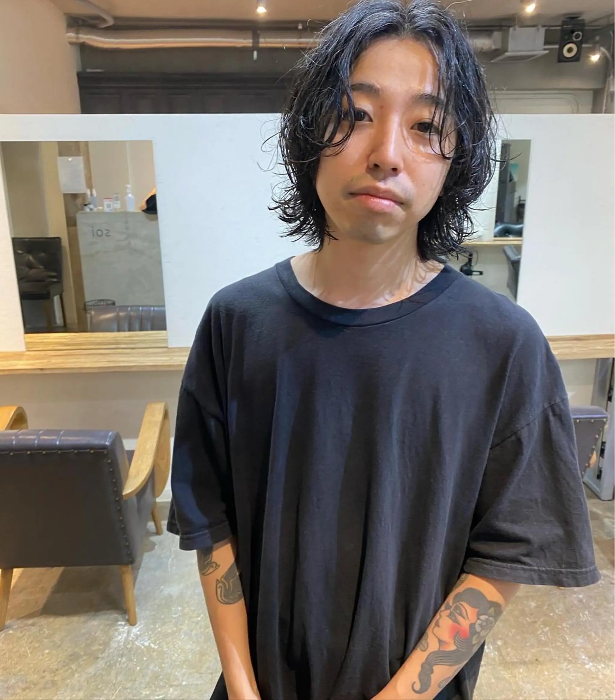 ショート カラー パーマ ヘアアレンジ メンズ キッズ ネイル マツエク・マツパ アイブロウ カット パーマ トリートメント 🧼柴田 健太郎🧼のヘアスタイル