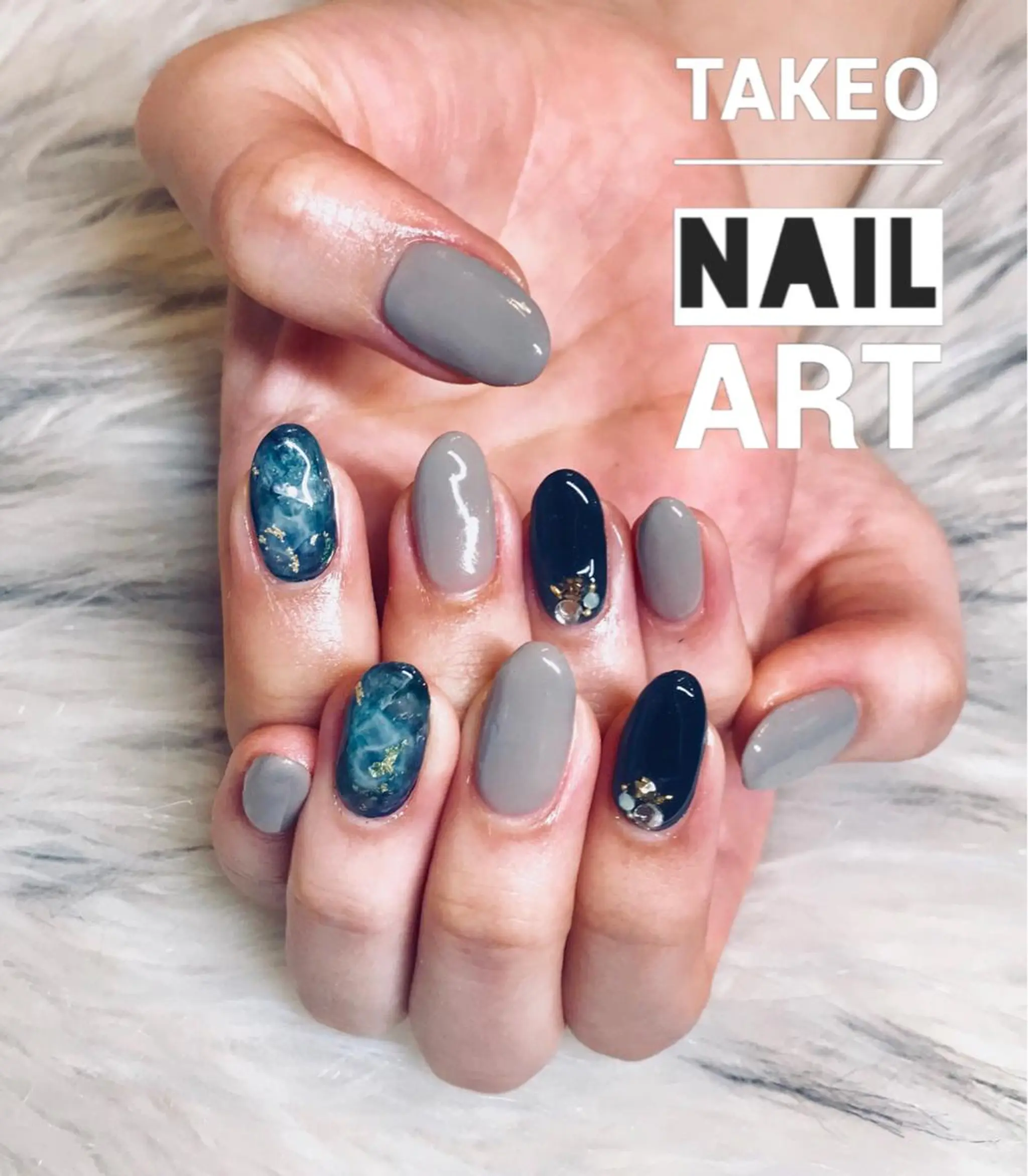 ミディアム ネイル ハンドネイル ハンドケア nail&eye Aoのマツエク・マツパデザイン