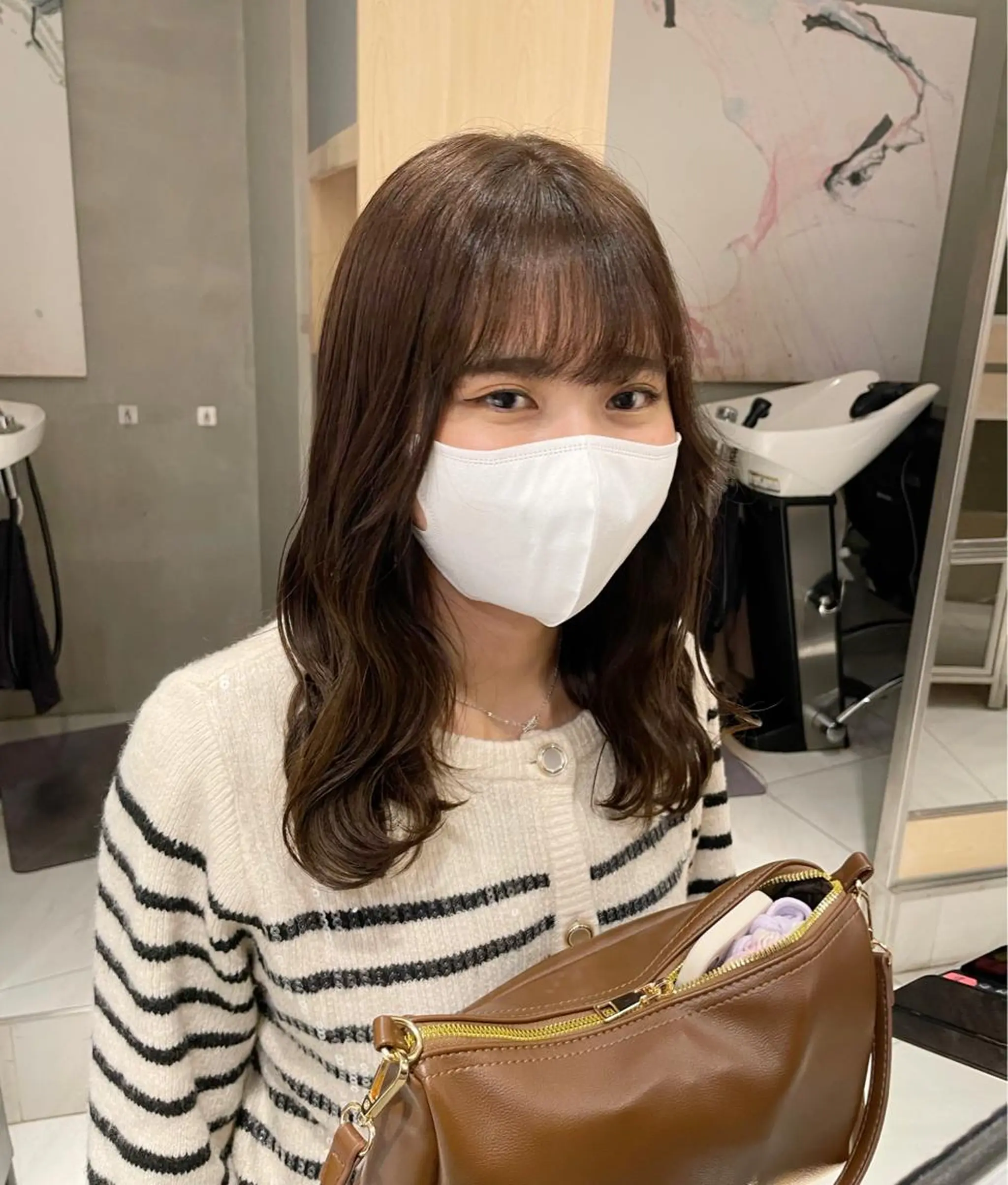 セミロング カラー ヘアアレンジ 艶髪/レイヤーカット 🐣misakiのヘアスタイル