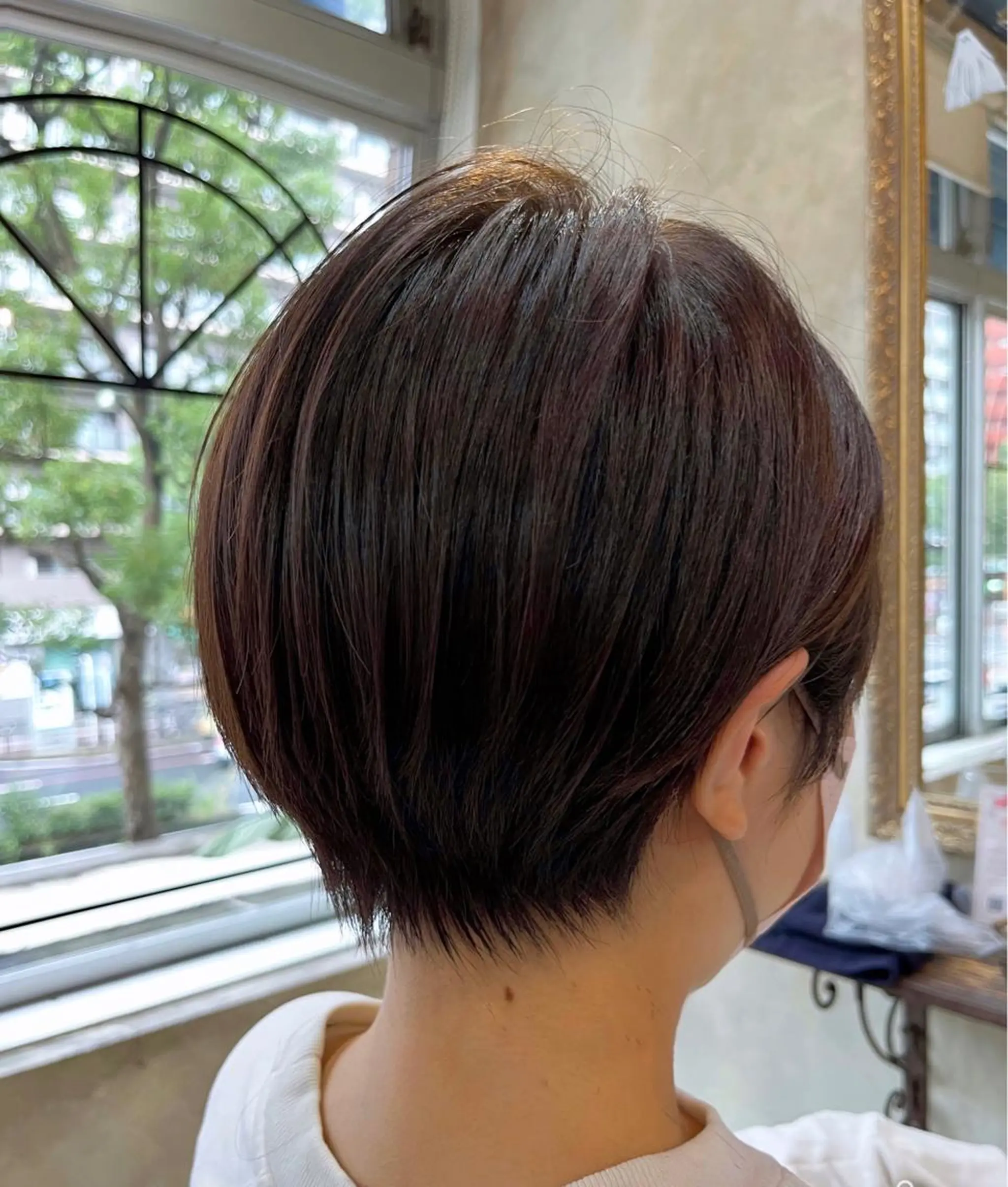 ショート カラー パーマ ヘアアレンジ メンズ キッズ ネイル マツエク・マツパ アイブロウ 髪質改善✨ハツメイ オグ✂️のヘアスタイル