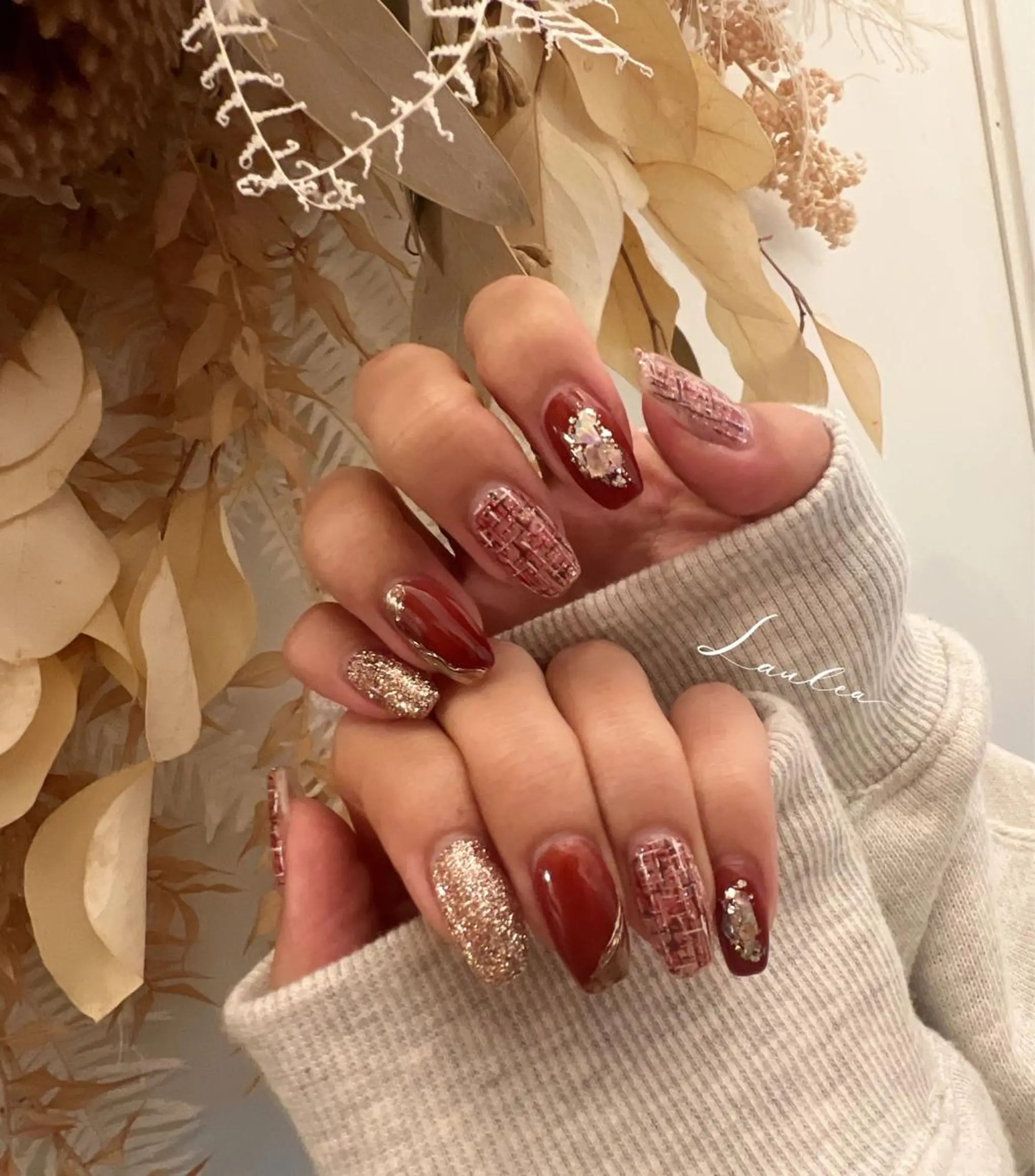ネイル フットネイル 韓国ネイル ハンドネイル nail salon Lauleaのネイルデザイン