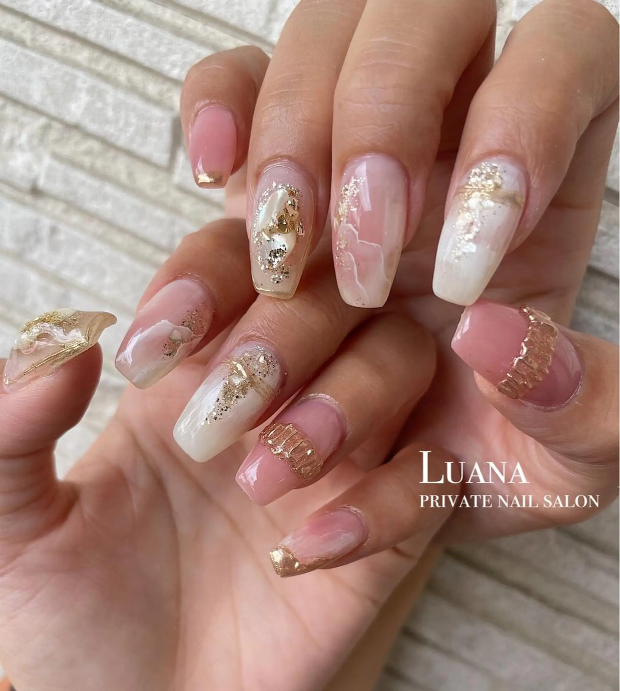 セミロング ネイル アートネイル ハンドネイル nail salon neigeのネイルデザイン