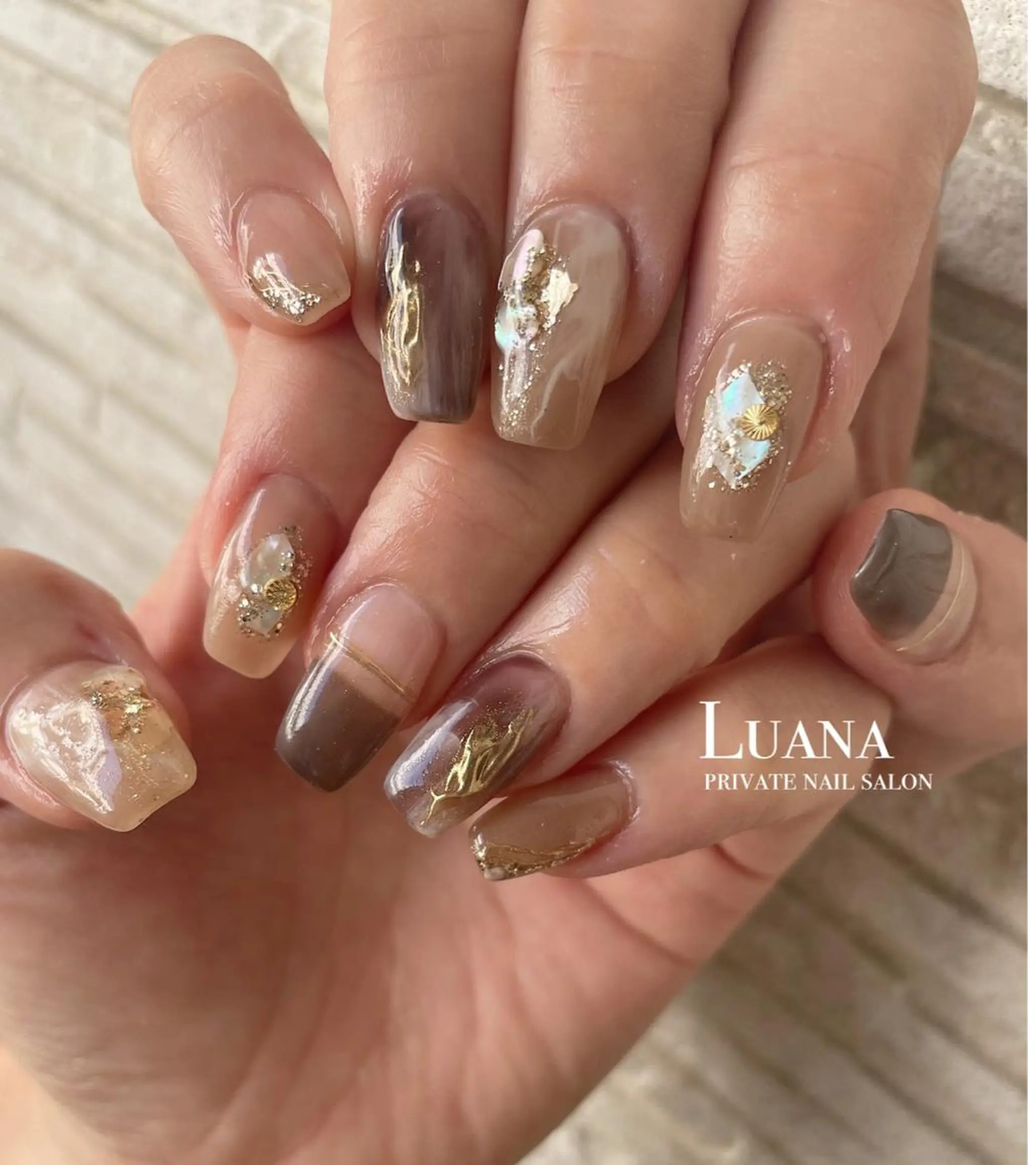 ロング ヘアアレンジ キッズ ネイル アートネイル ニュアンスネイル nail salon neigeのネイルデザイン