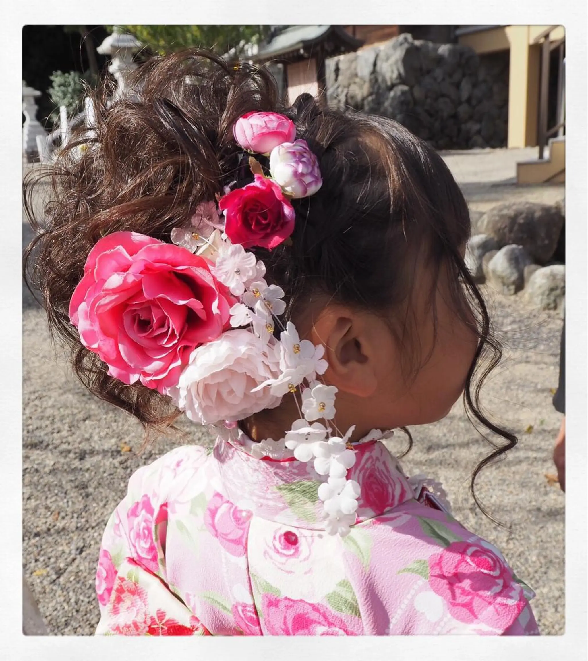 セミロング ヘアアレンジ キッズ ヘアセット KANA カナのマツエク・マツパデザイン