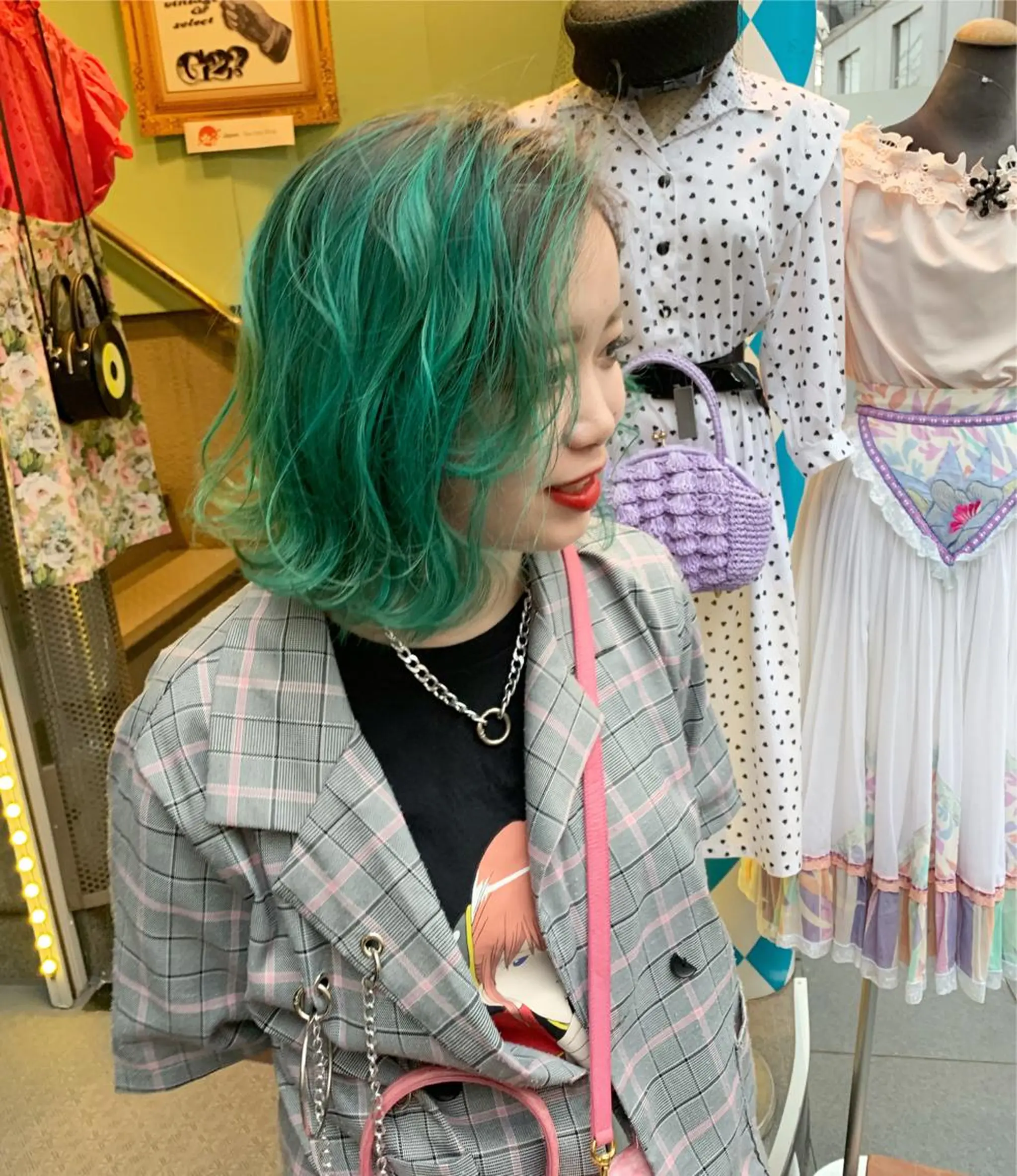 ミディアム カラー ピンクベージュ/新潟 万代/高橋桃葉🍑のヘアスタイル