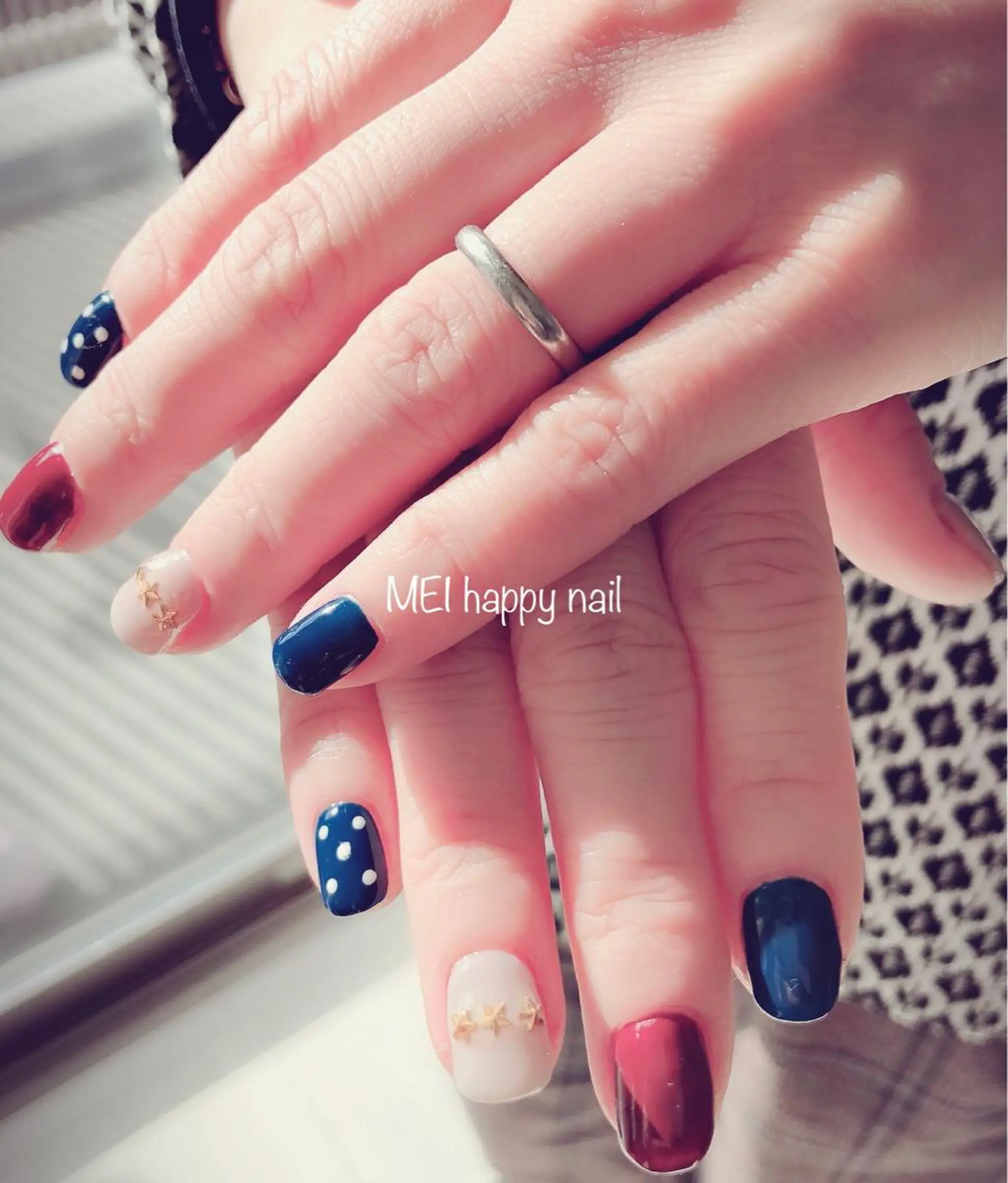 ネイル ハンドネイル 北浦和 自爪育成ケアのネイルデザイン