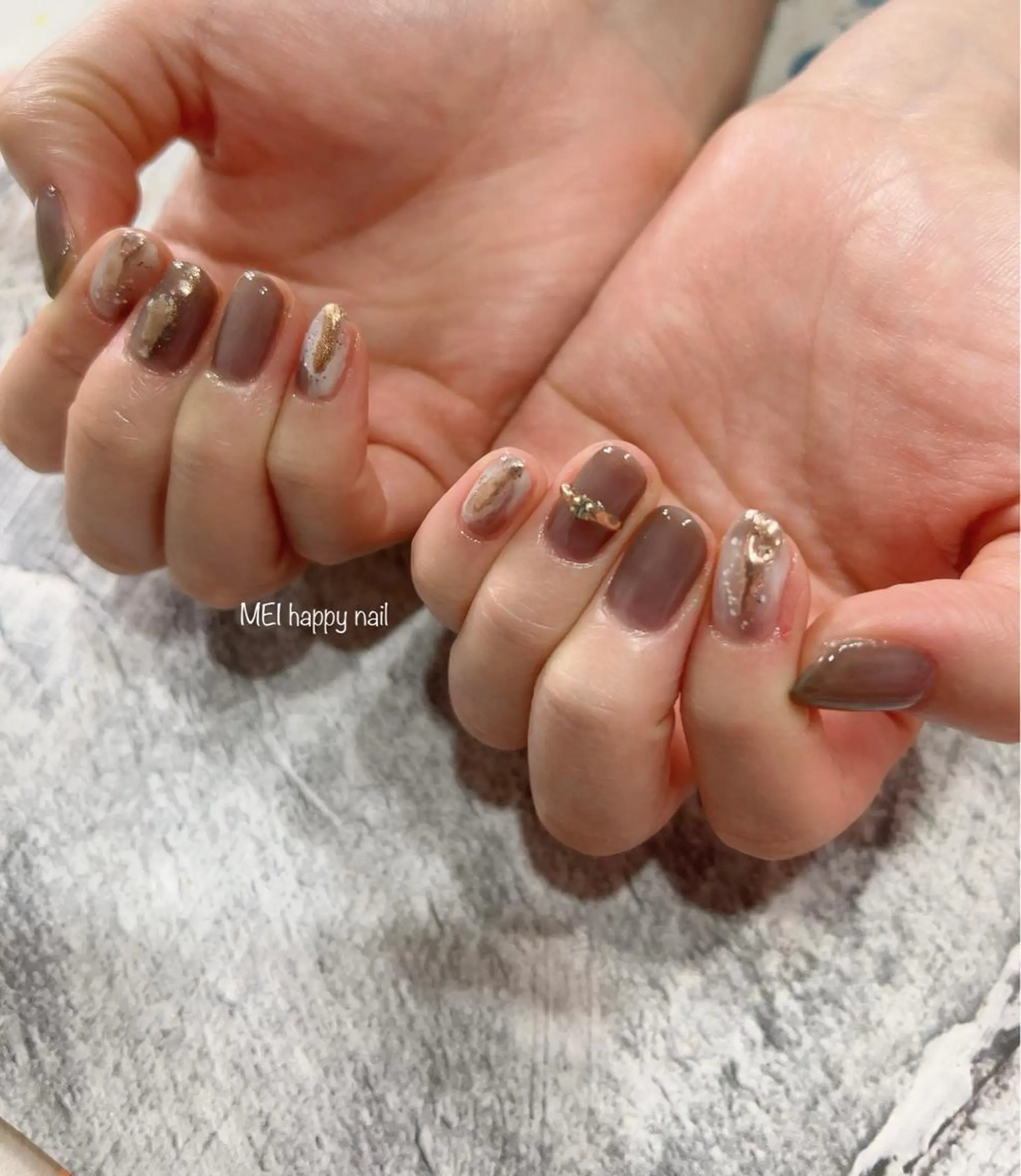 ネイル 北浦和 自爪育成ケアのネイルデザイン