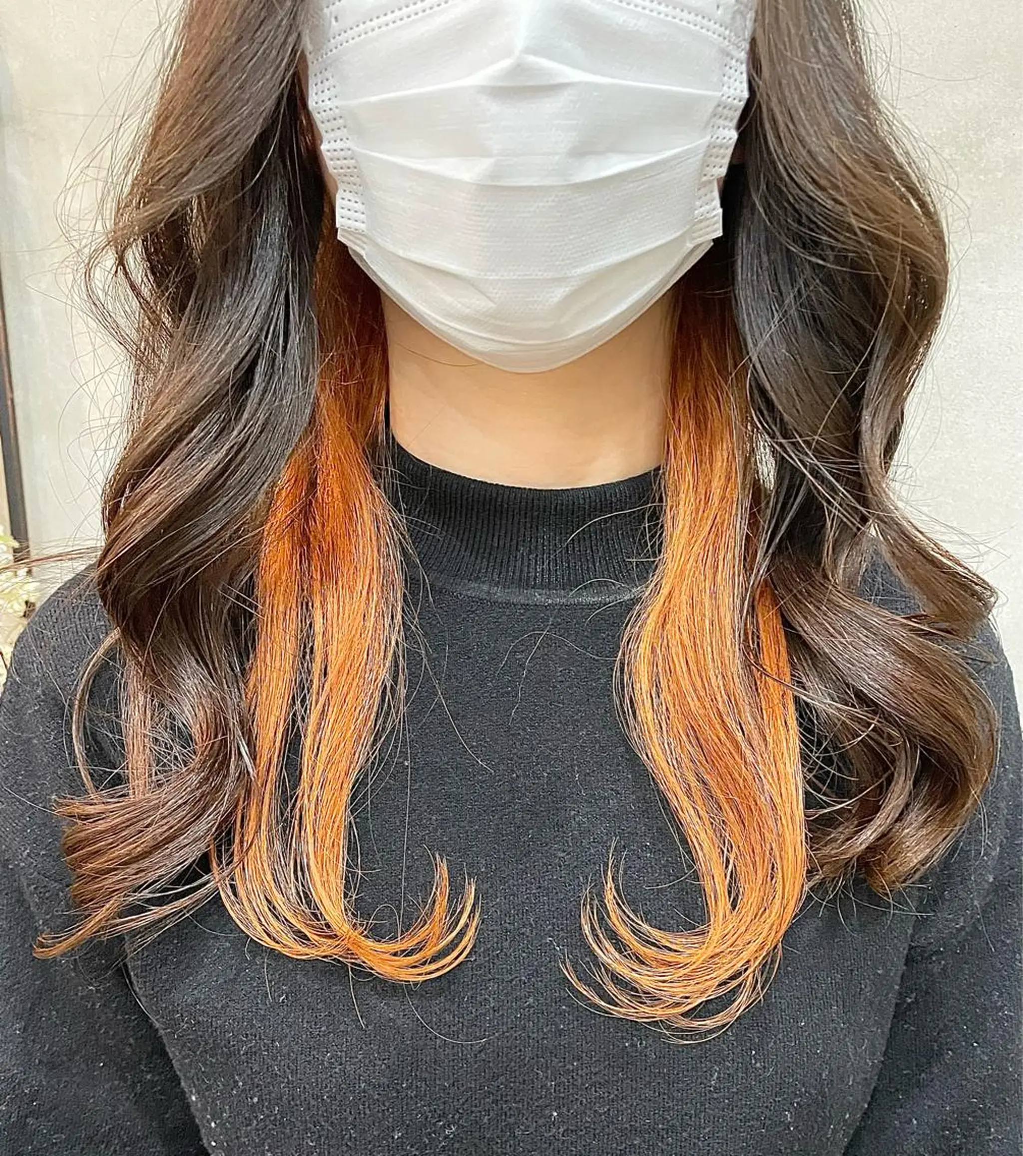 セミロング カラー ヘアカラー トリートメント 【ピンク/韓国ヘア/ ヘアセット】亜海のヘアスタイル