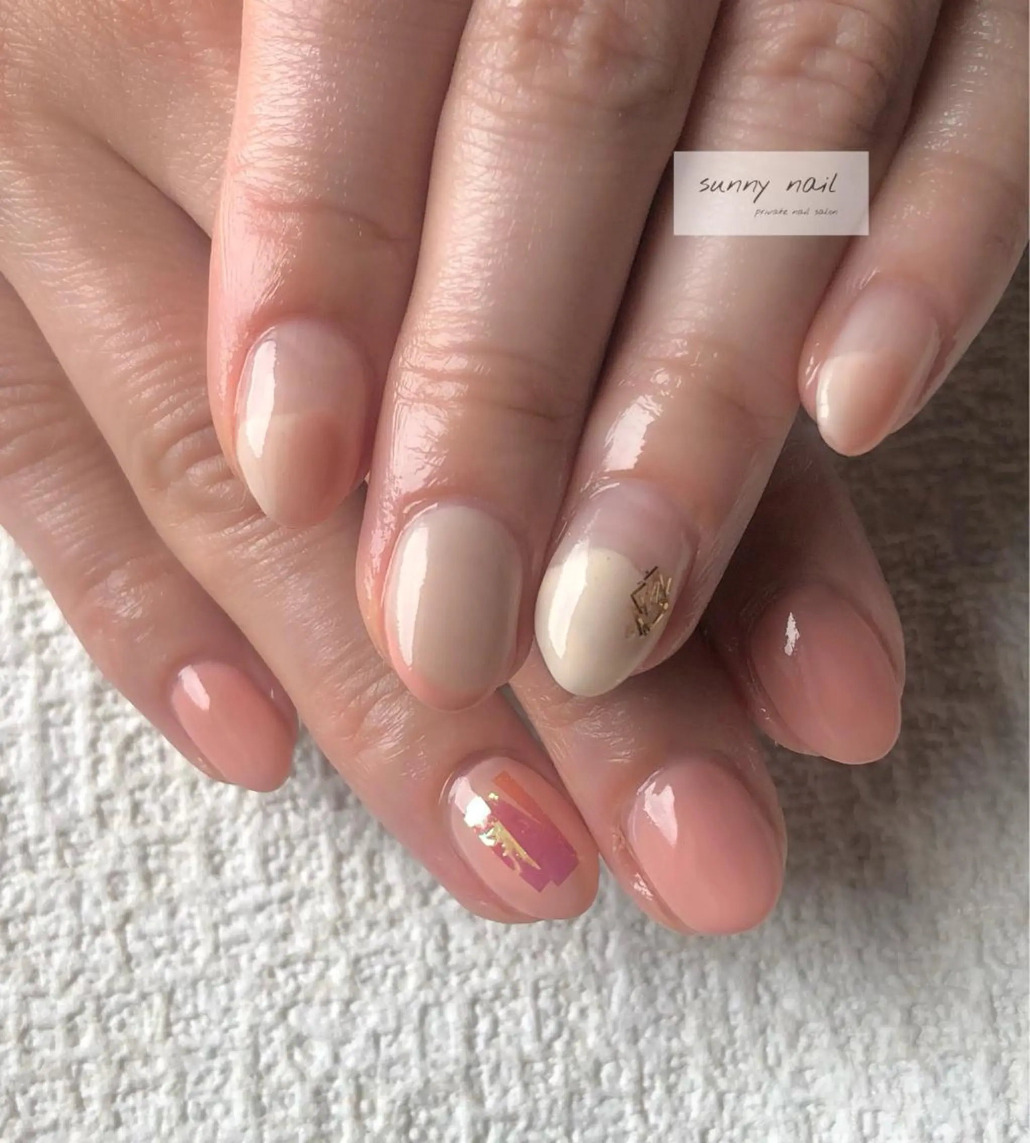 ネイル カジュアル ジェルネイル ニュアンスネイル パラジェル ピンク sunny nailのネイルデザイン