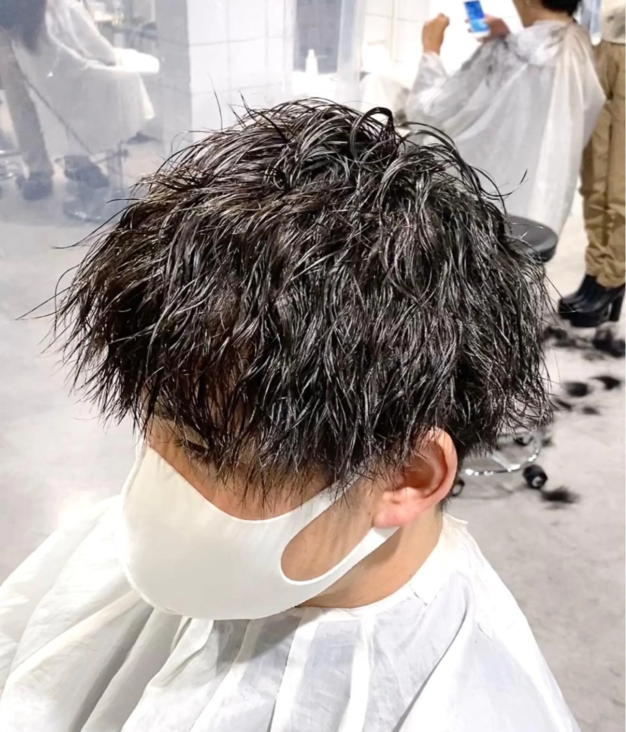ショート パーマ ヘアアレンジ メンズ カット パーマ トリートメント ヘアセット Loy所属・メンズヘア特化 パーマ 縮毛矯正🔷のヘアスタイル