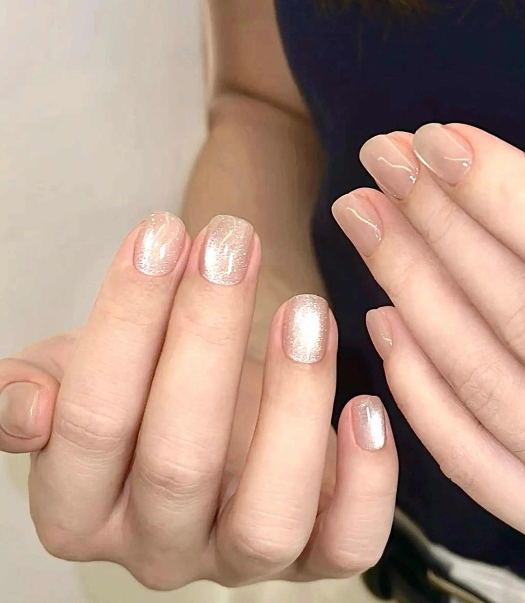 ネイル ハンドネイル RAFFINE 月🦋🩵のネイルデザイン