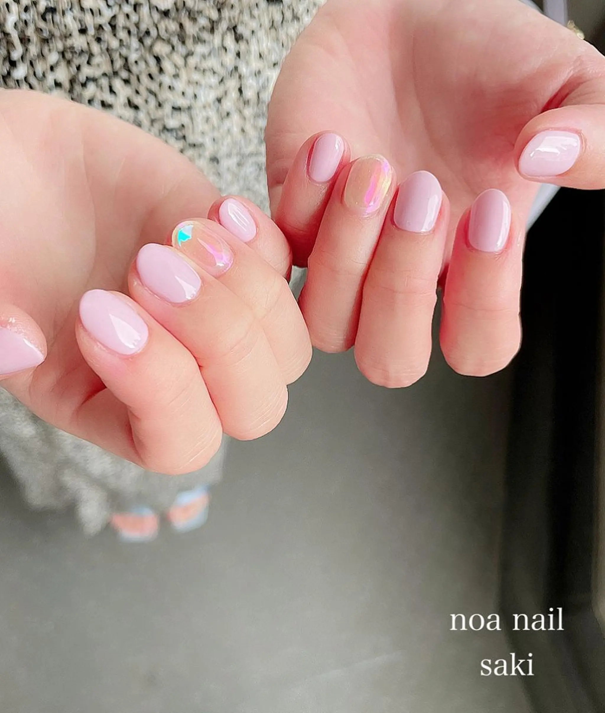 ネイル アートネイル オーロラネイル ジェルネイル 氷ネイル・うるうるネイル ミラーネイル nailsalon noa所属・nailsalon noaのネイルデザイン