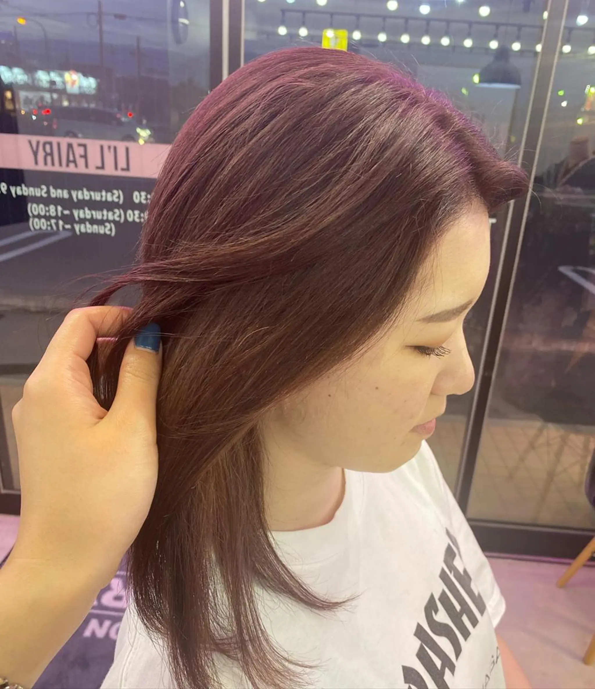 ロング カラー ブラウンカラー ピンクカラー ピンクブラウン バイオレットカラー UNDER vr 【アンダーバー】のヘアスタイル