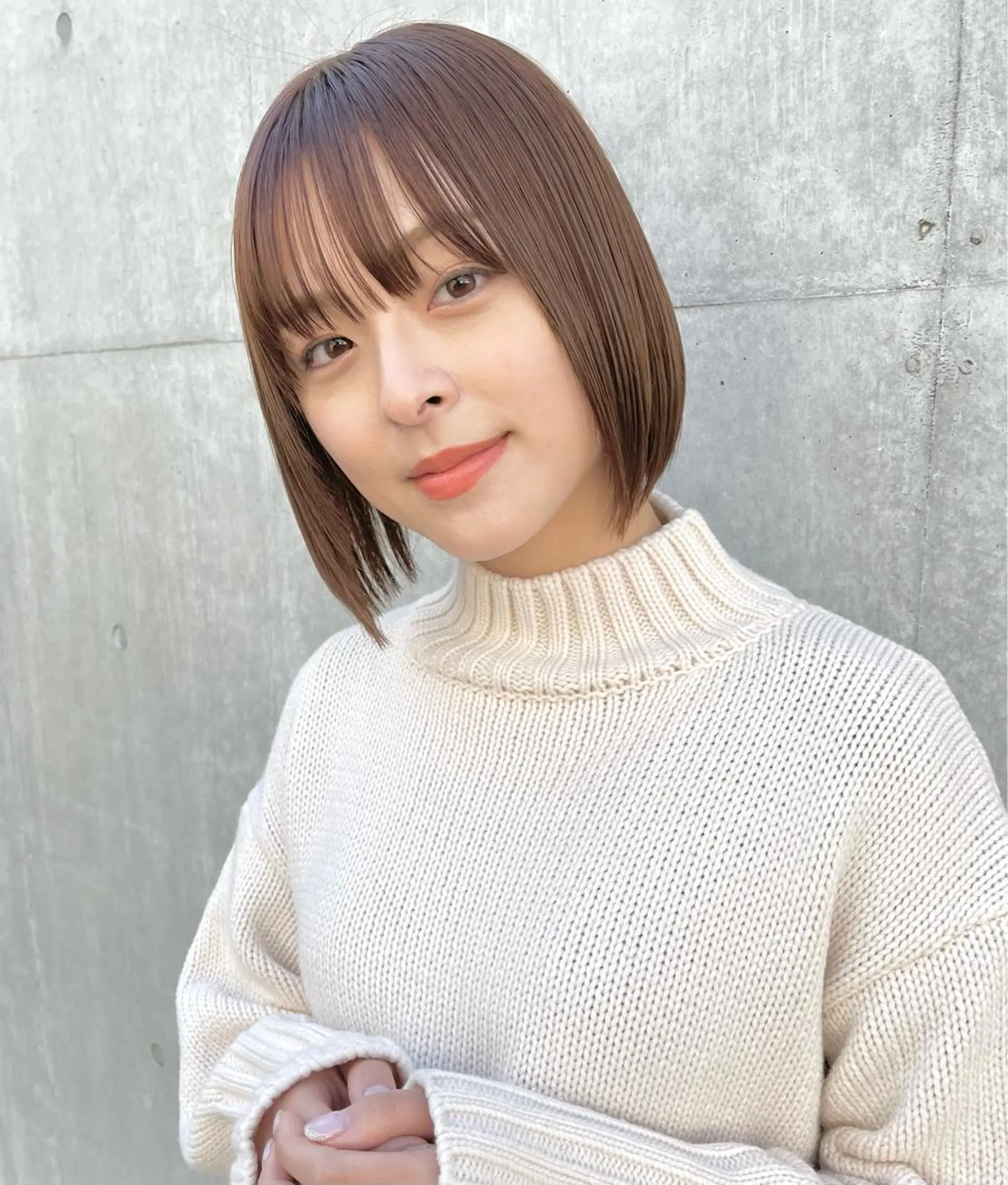 ミディアム カラー mee.urawa所属・似合わせショート×透 明感/やじまたかしのヘアスタイル