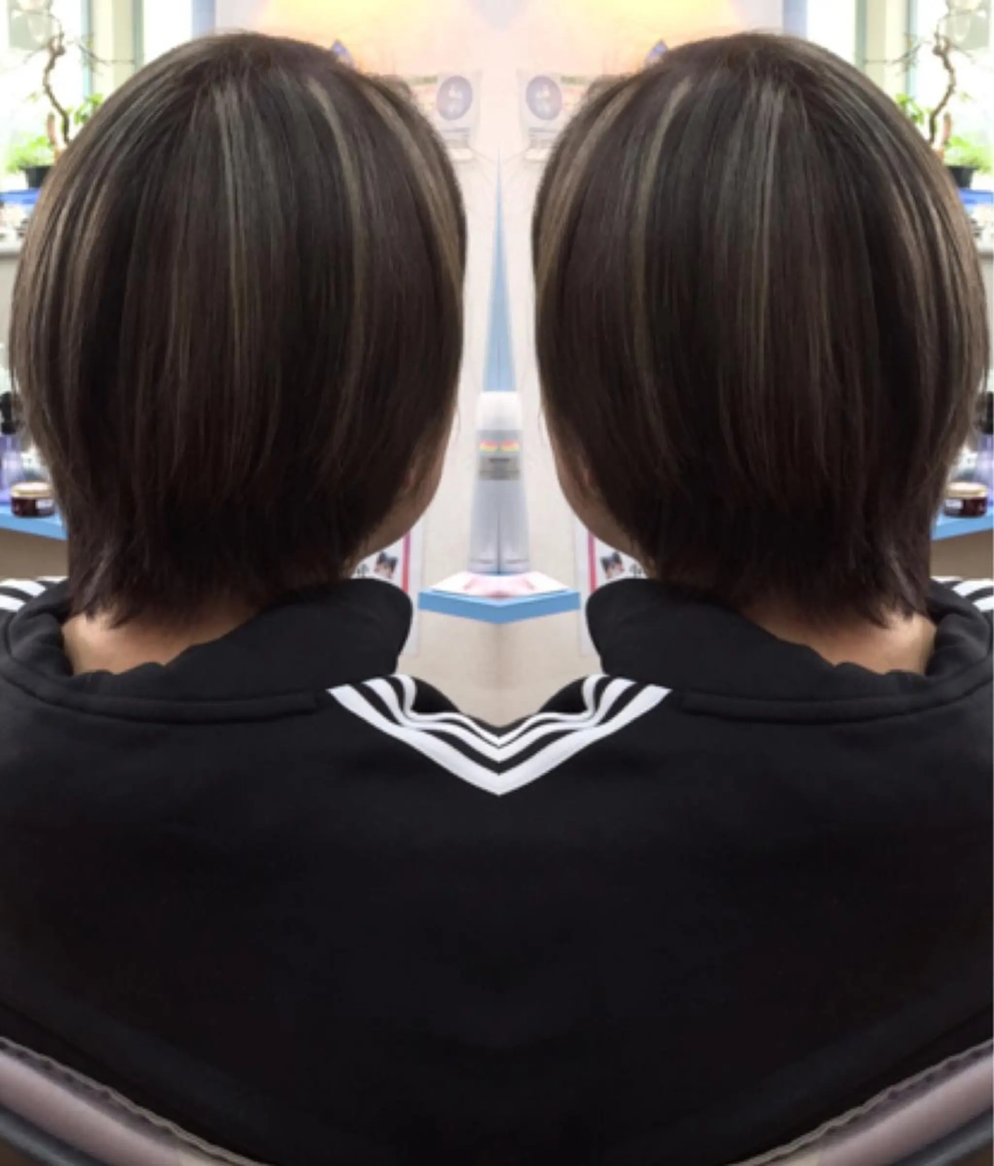 ショート カラー ヘアアレンジ アッシュ ハイライトカラー シルバー シルバーアッシュ 外国人風カラー カット ヘアカラー BOB所属・三輪 太一のヘアスタイル