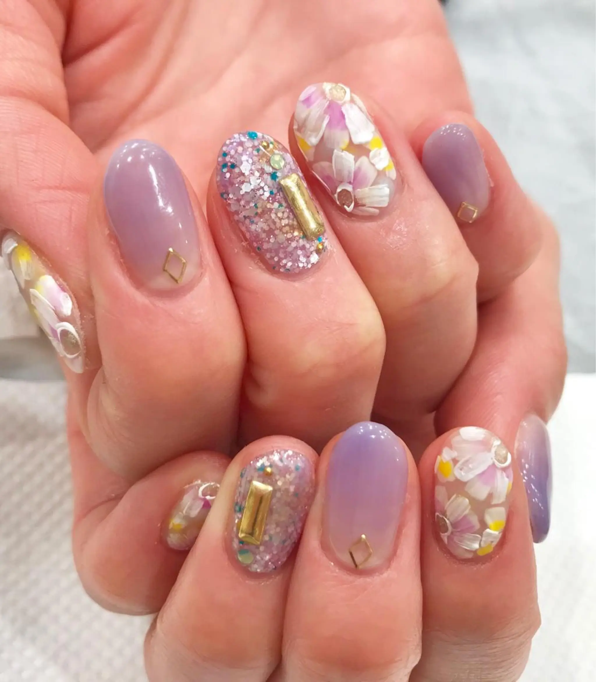 ネイル フラワーネイル 春ネイル Ash関内ネイリスト 荒木のネイルデザイン