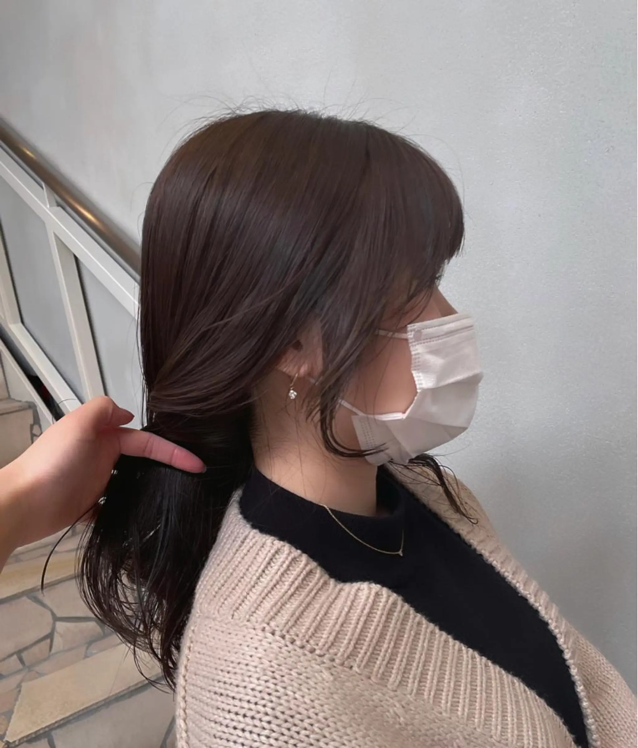 セミロング カラー おくれ毛 沖縄/ヘアアレンジ /ナカノのヘアスタイル