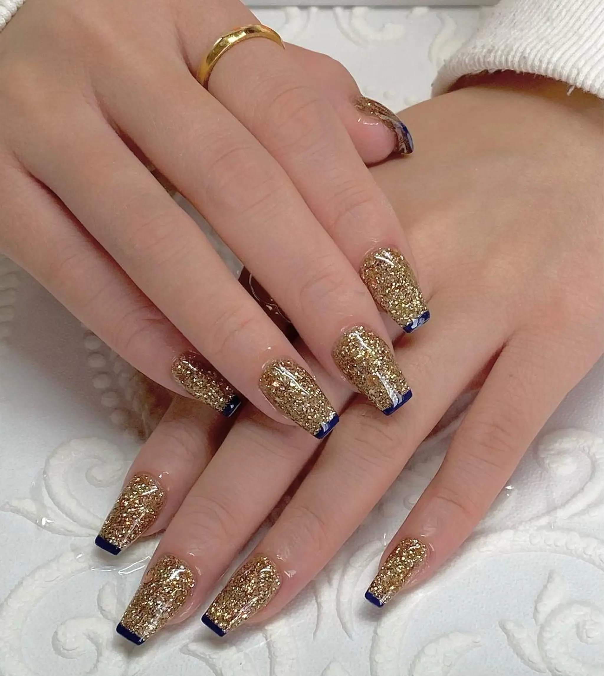 ミディアム ネイル ハンドネイル lune nail_2017のその他イメージ