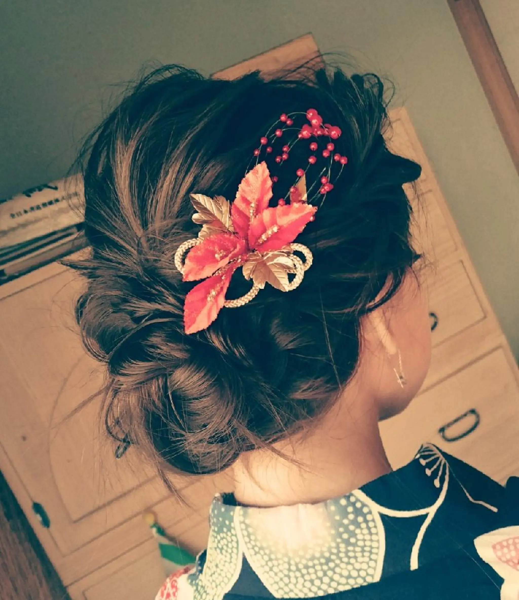 ヘアアレンジ ミディアム 浴衣 ヘアセット/髪質改善 /カラー/TADOのヘアスタイル