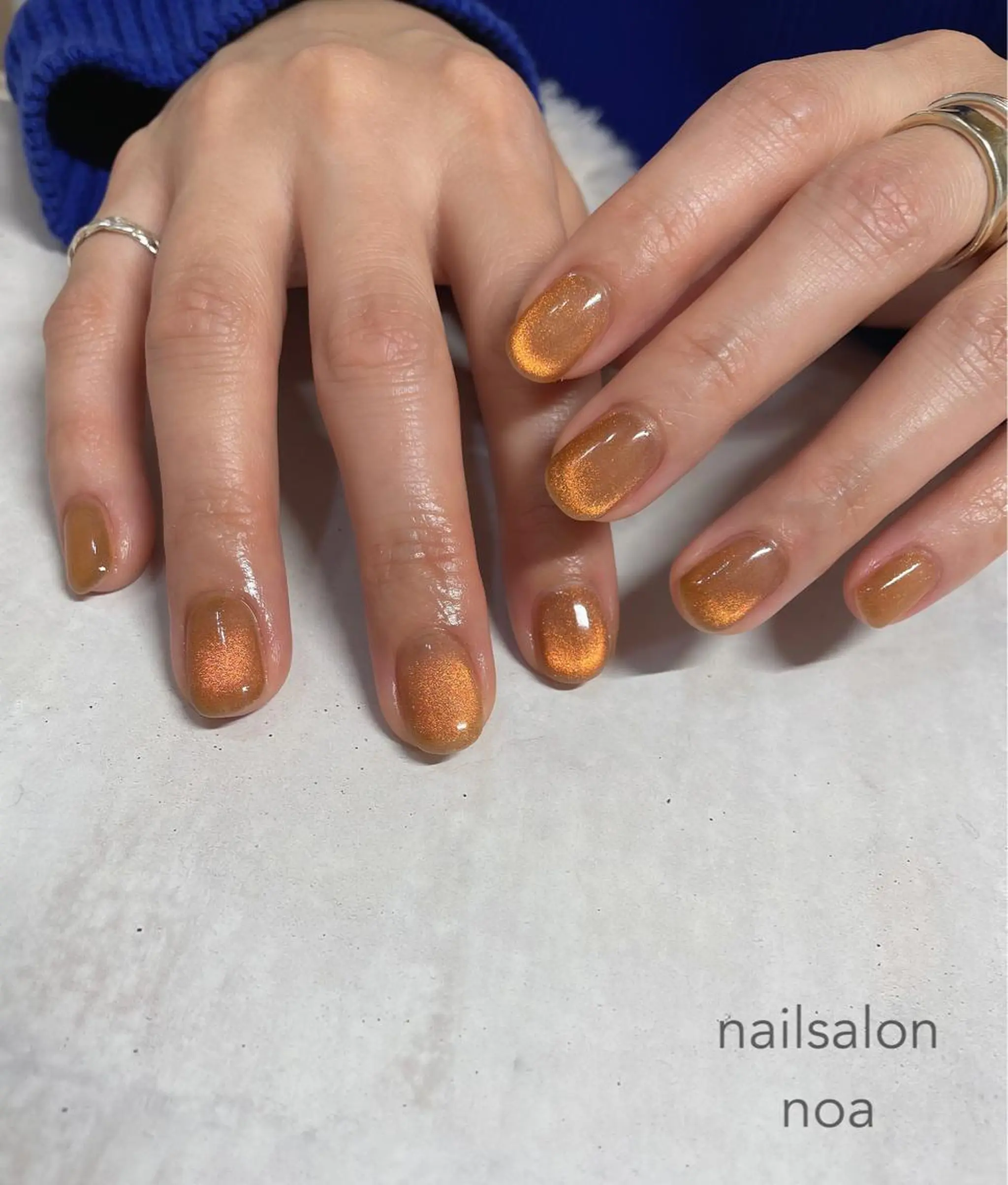 ネイル オーロラネイル カジュアル ジェルネイル マグネットネイル ニュアンスネイル nailsalon noa所属・nailist sakiのネイルデザイン