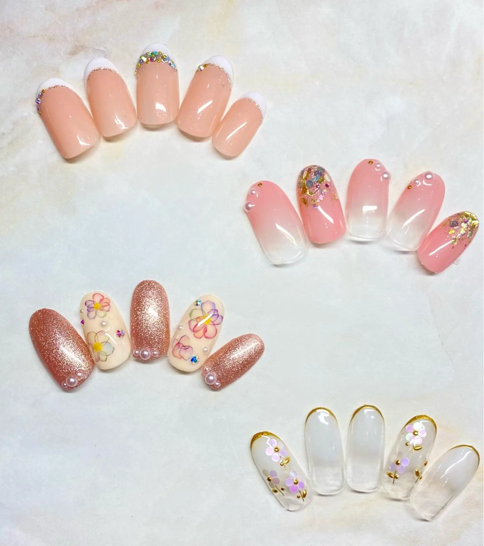 ネイル フレンチネイル ジェルネイル ニュアンスネイル パラジェル スカルプネイル Nail&eye Belire 新宿のネイルデザイン