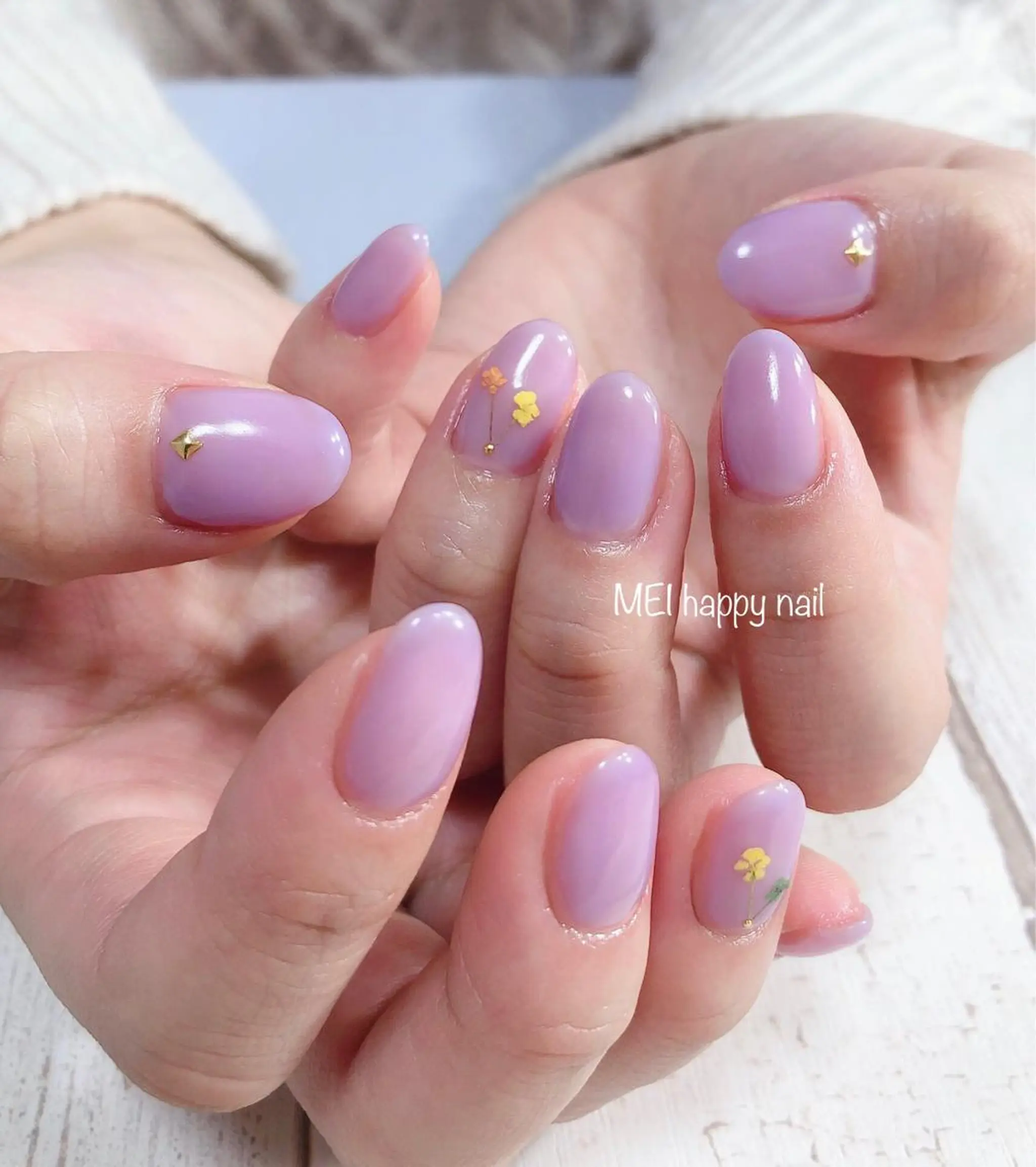 ネイル 北浦和 自爪育成ケアのネイルデザイン