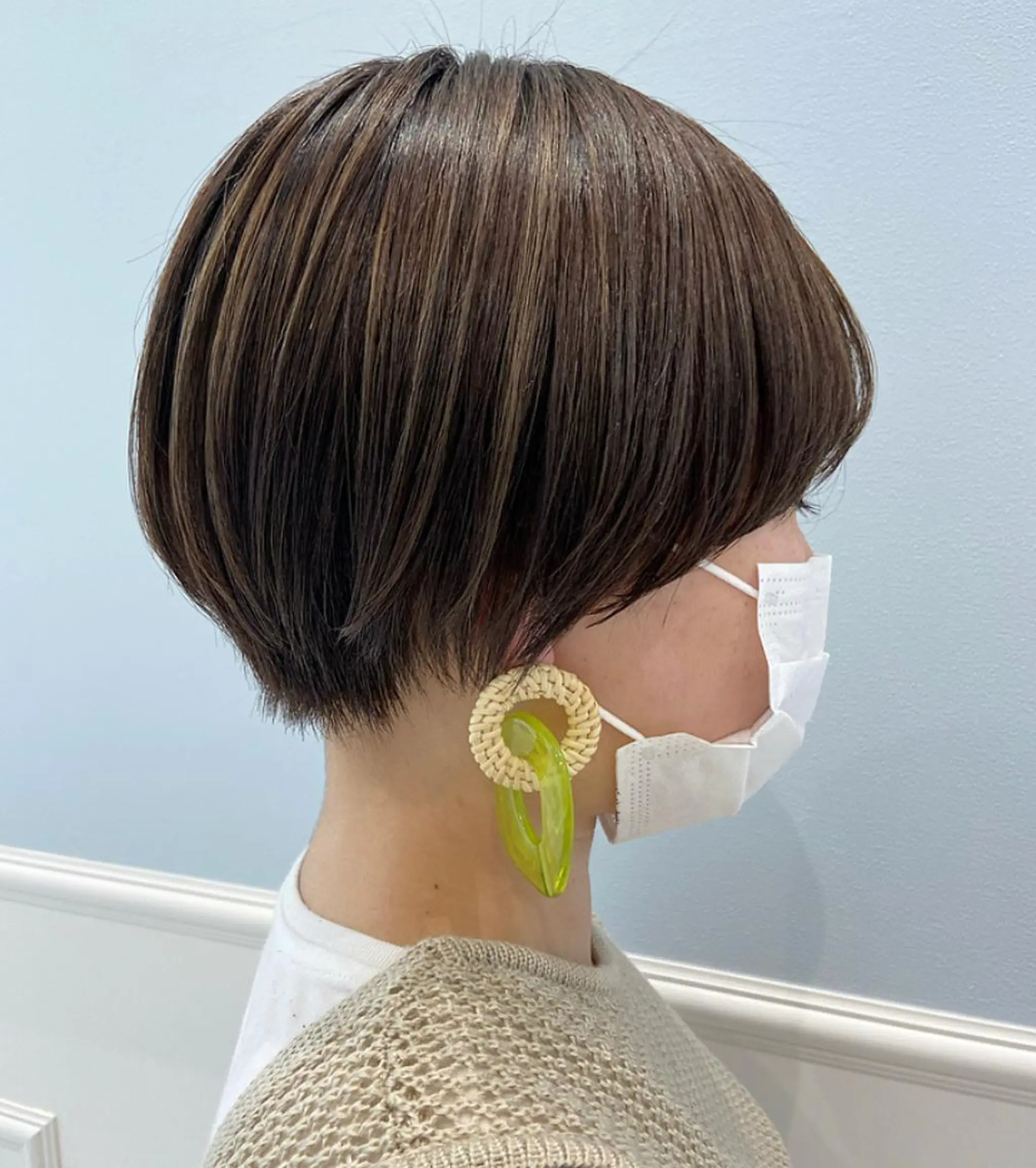 ショート カラー カット ヘアカラー トリートメント 透明感カラー 松田晃代のヘアスタイル