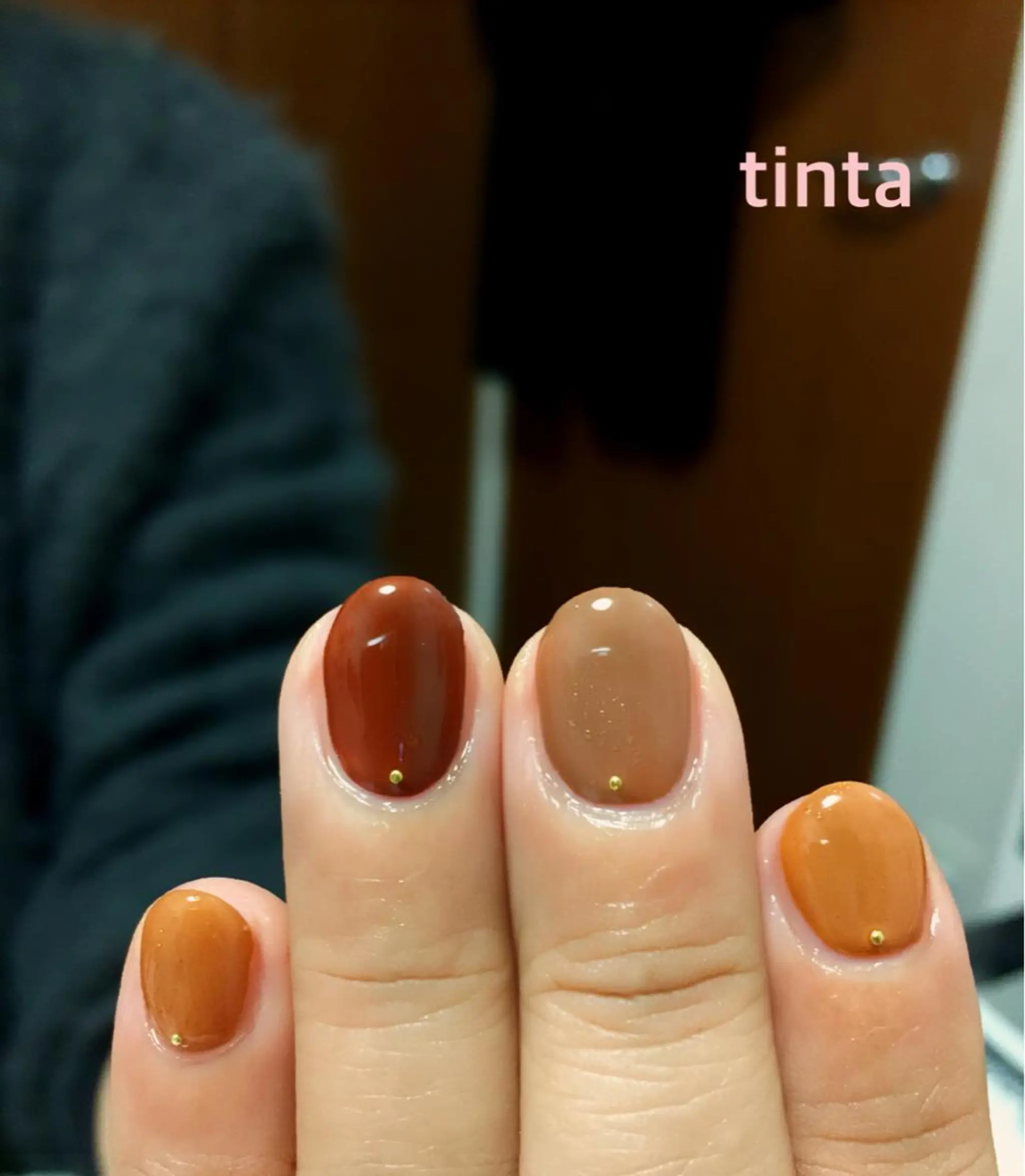 ネイル ブラウン ネイルサロン ティンタ所属・馬場 典子のネイルデザイン