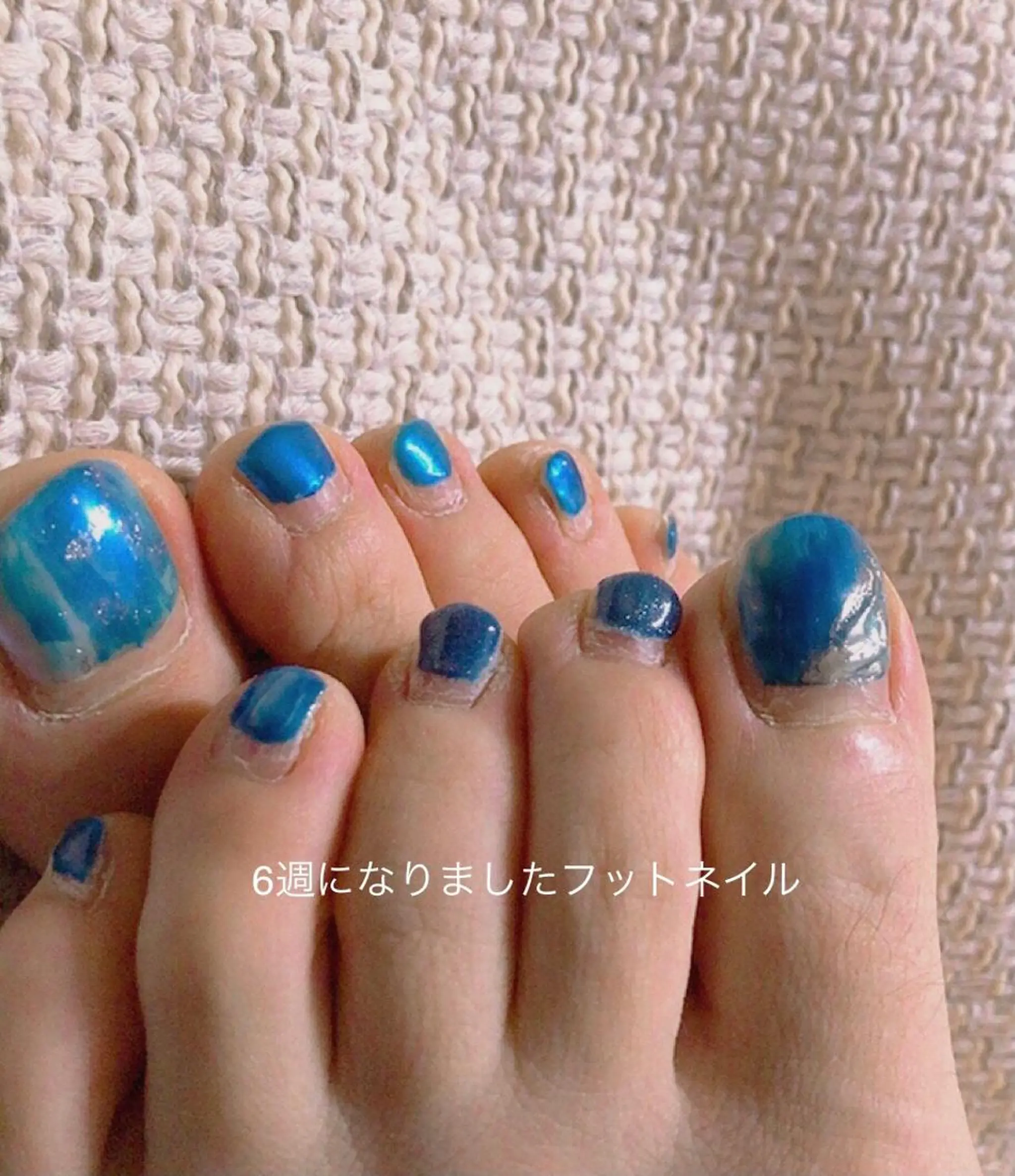 ネイル フットネイル 北浦和 自爪育成ケアのネイルデザイン