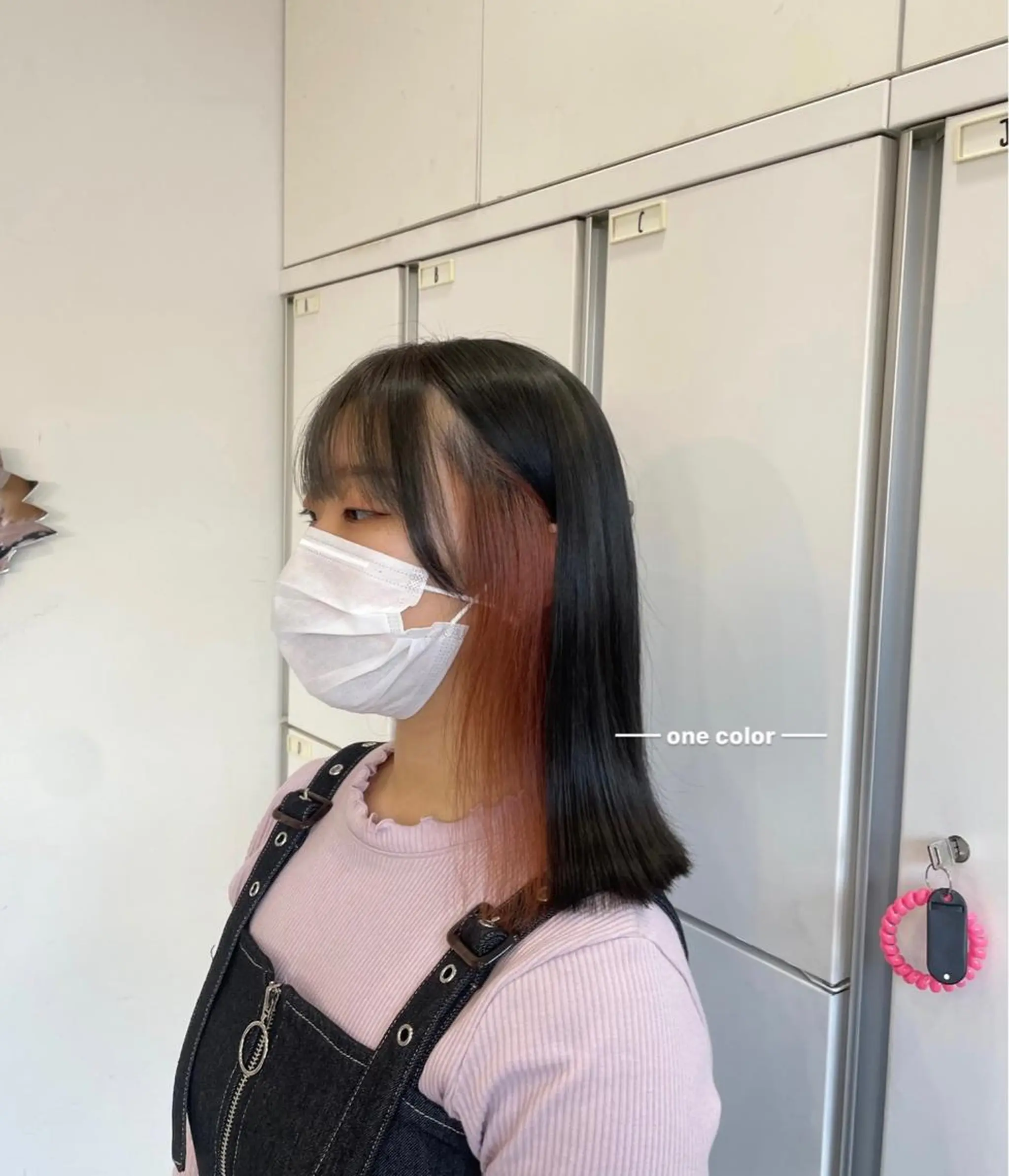 ミディアム カラー ピンクカラー nanaka :のヘアスタイル