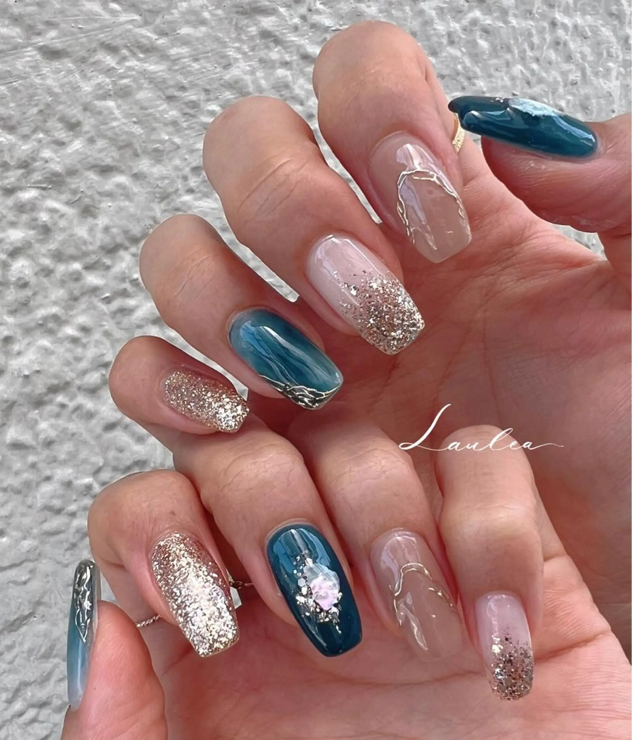 ネイル フットネイル 韓国ネイル ハンドネイル nail salon Lauleaのネイルデザイン