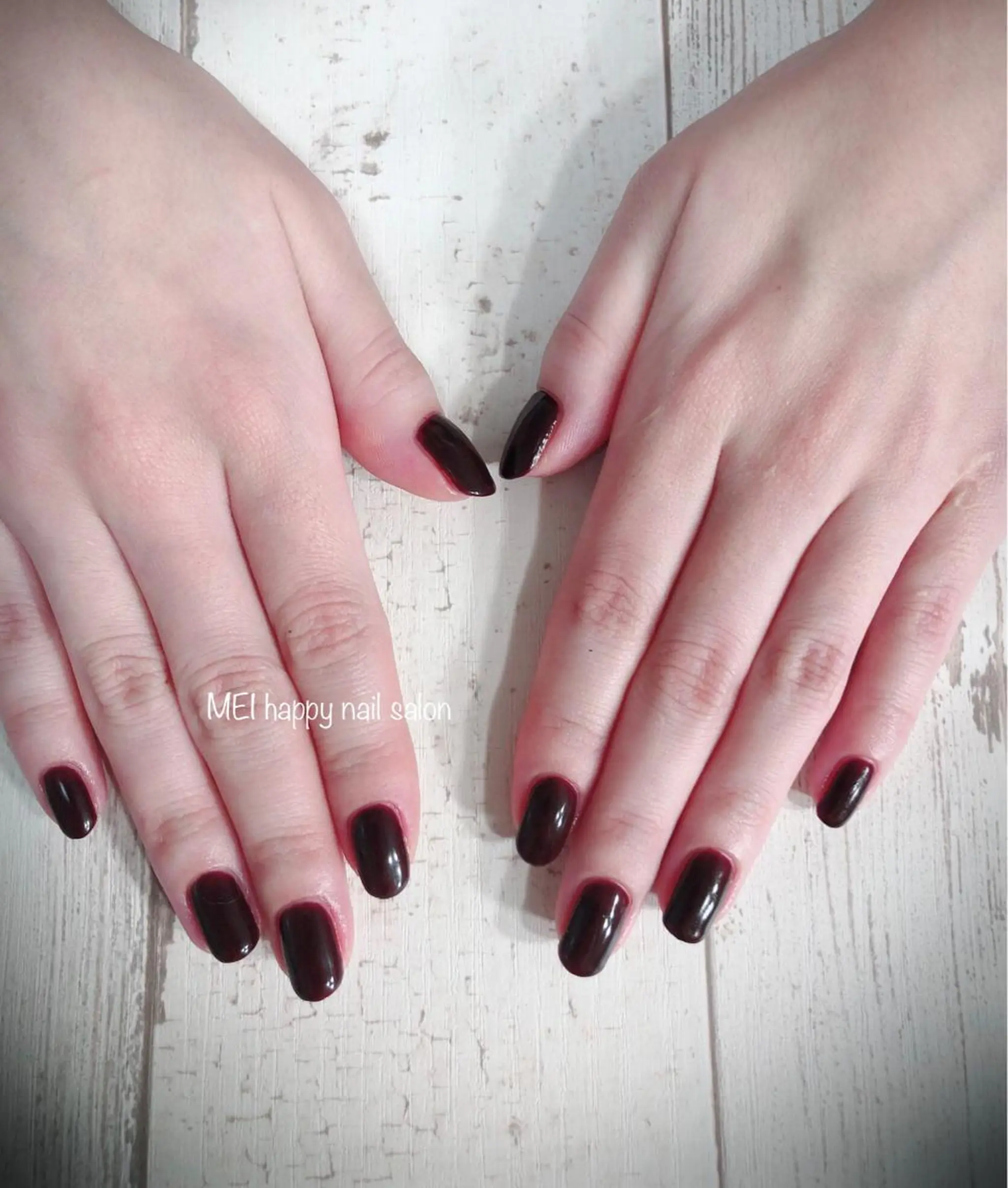 ネイル ボルドー 北浦和 自爪育成ケアのネイルデザイン