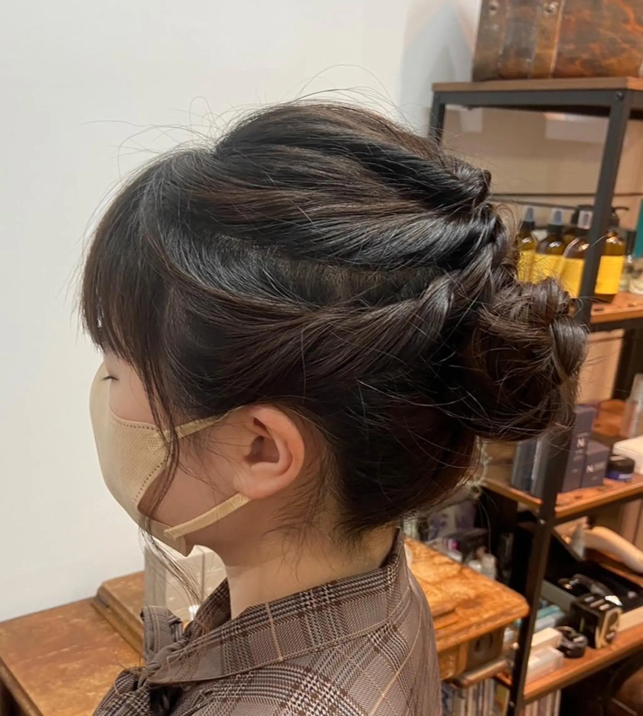 ミディアム カラー ヘアアレンジ 安岡美咲✂︎ 艶カラー/髪質改善のヘアスタイル
