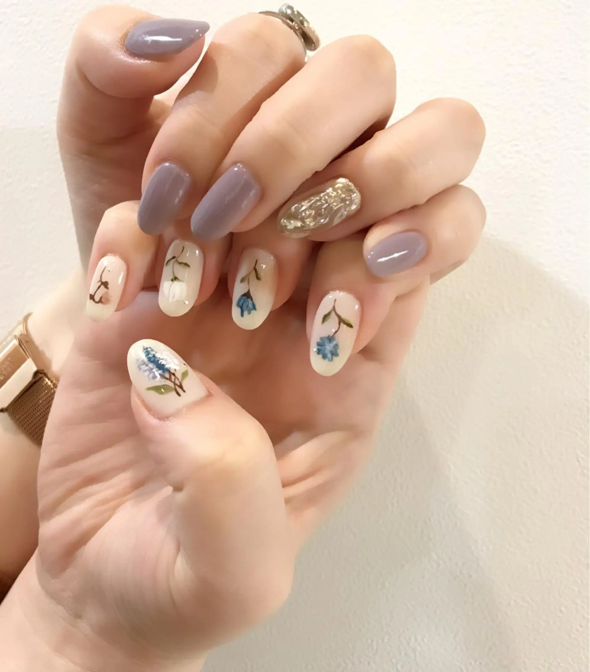 ネイル 長さ出し ジェルネイル ミラーネイル 持ち込み スカルプネイル Soeur ネイリストのネイルデザイン