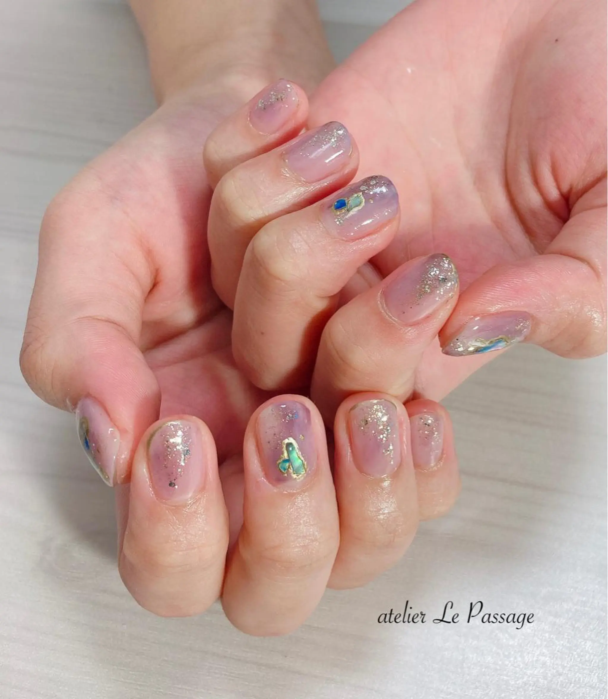 ネイル ジェルネイル ニュアンスネイル パラジェル 冬ネイル Atelier Le Passage所属・h nakatsukaのネイルデザイン