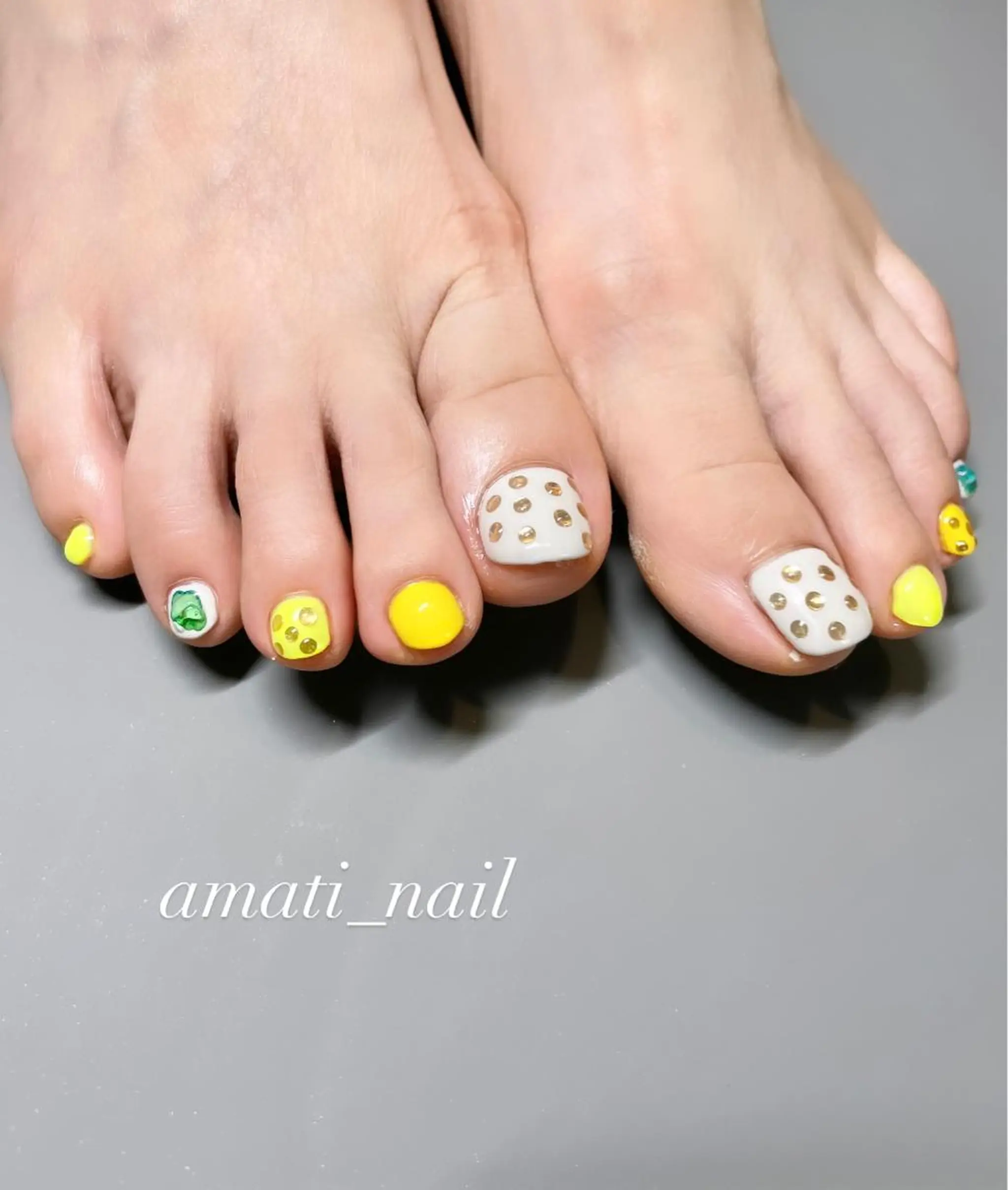 ネイル クリアネイル フットネイル ジェルネイル グラデーション マグネットネイル フットネイル amati_nail TAKAKOのネイルデザイン