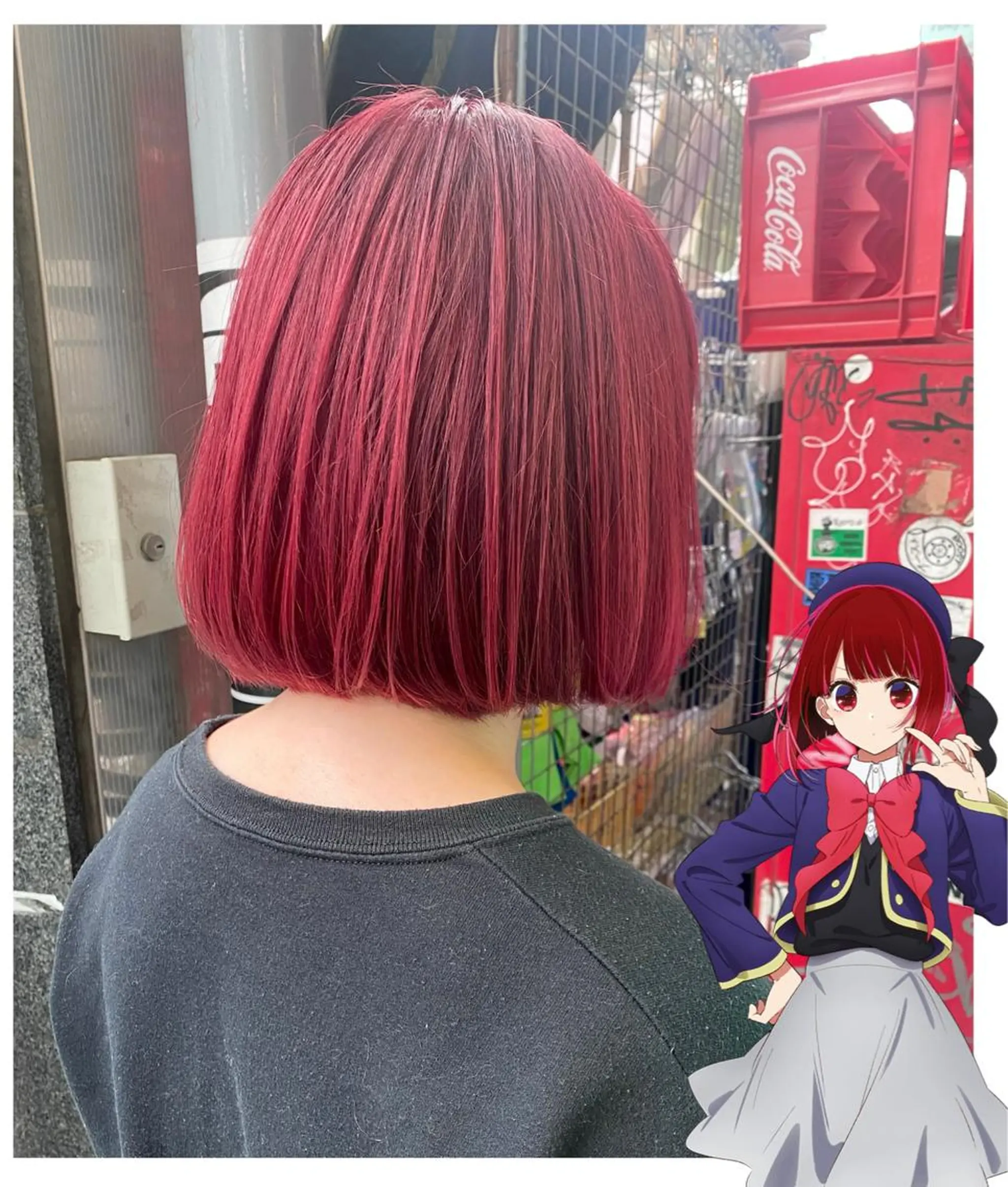 ショート カラー レッドカラー ヘアカラー GARU-ガル-所属・TSUNO🦖 派手髪/オタク美容師のヘアスタイル