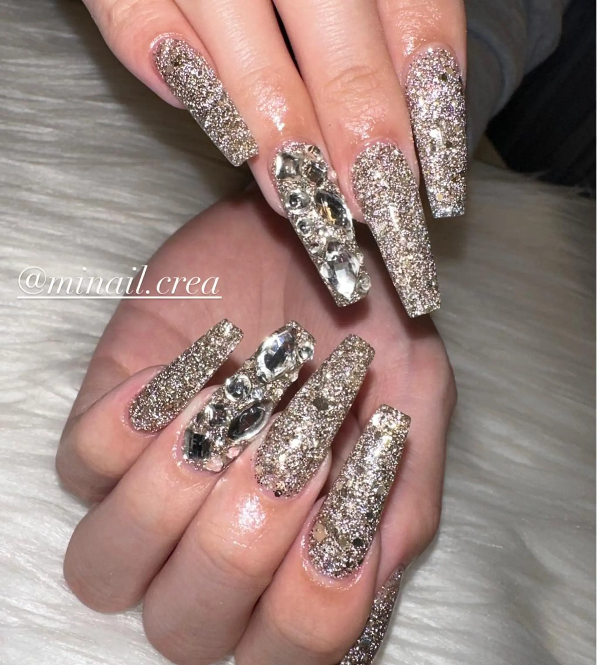 ネイル フラッシュネイル ロングネイル ワンカラーネイル スカルプネイル ハンドネイル CRéA　-private nailsalon-所属・CReA nailのネイルデザイン