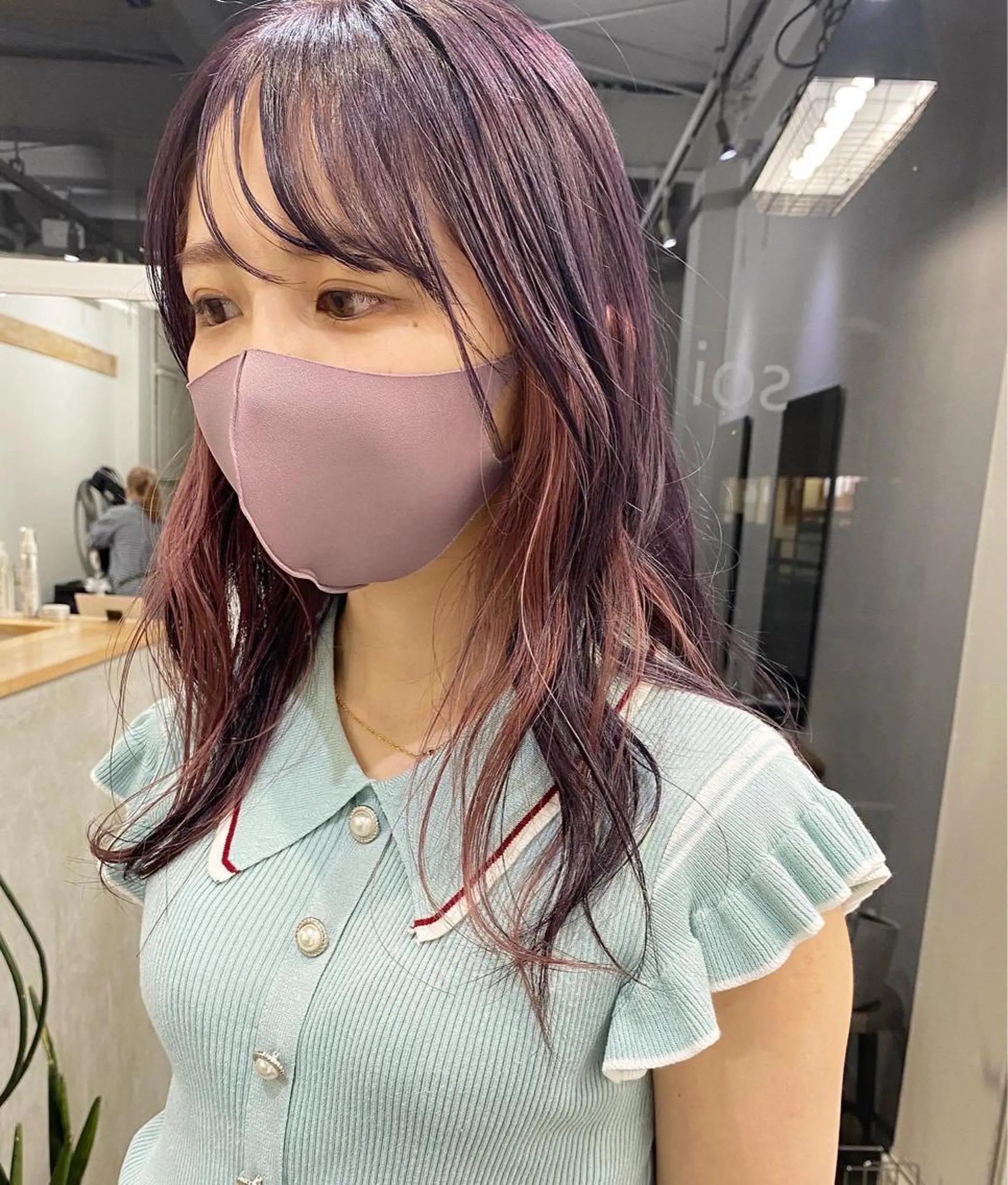 ロング カラー パーマ ヘアアレンジ メンズ キッズ ネイル マツエク・マツパ メンズブリーチ ブリーチ ラベンダーカラー ピンクカラー パープルカラー ヘアカラー トリートメント 森貴裕/ベージュ/ パーマ/オリーブのヘアスタイル